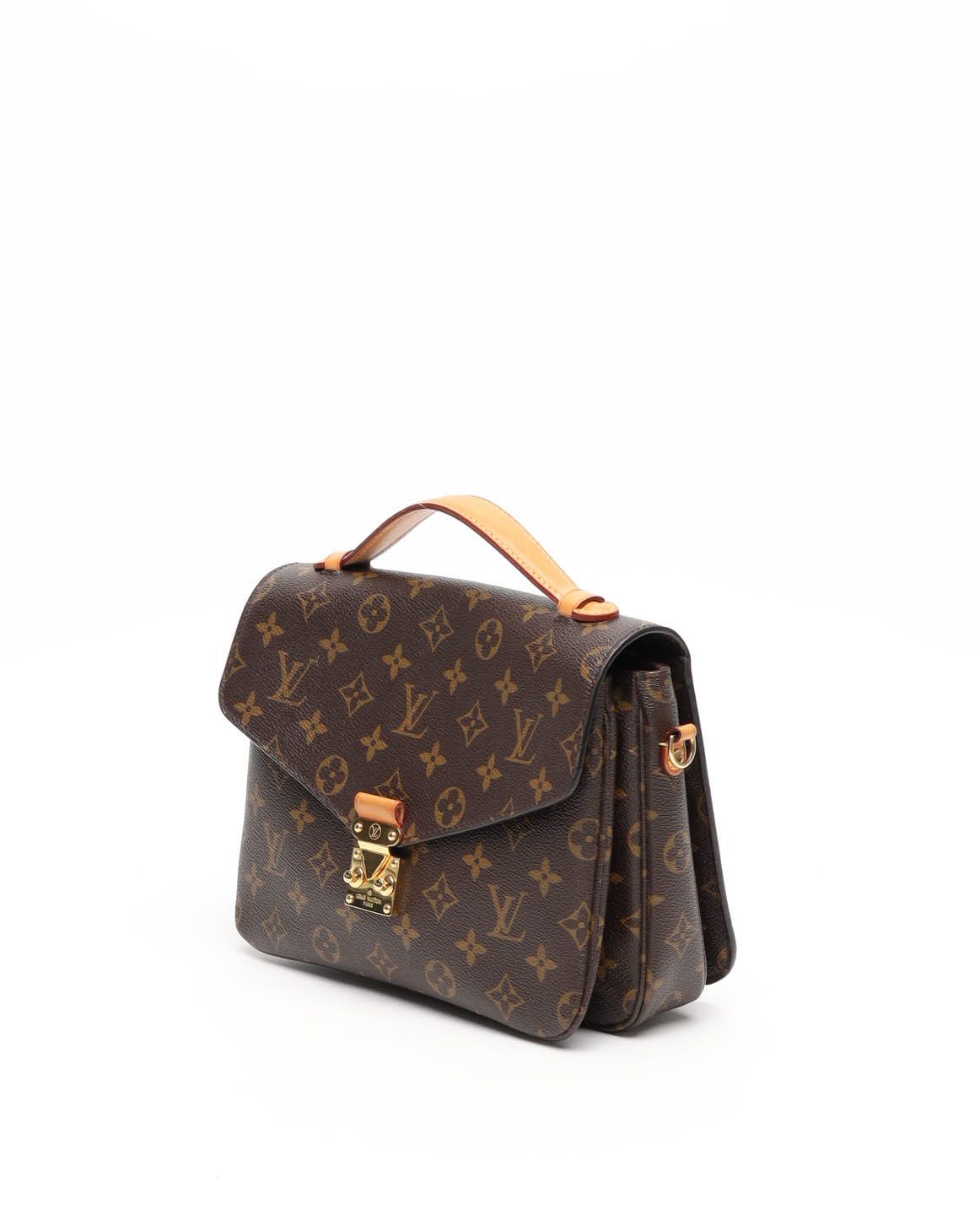 Pre-owned Louis Vuitton Monogram Pochette Metis Bag In Brown