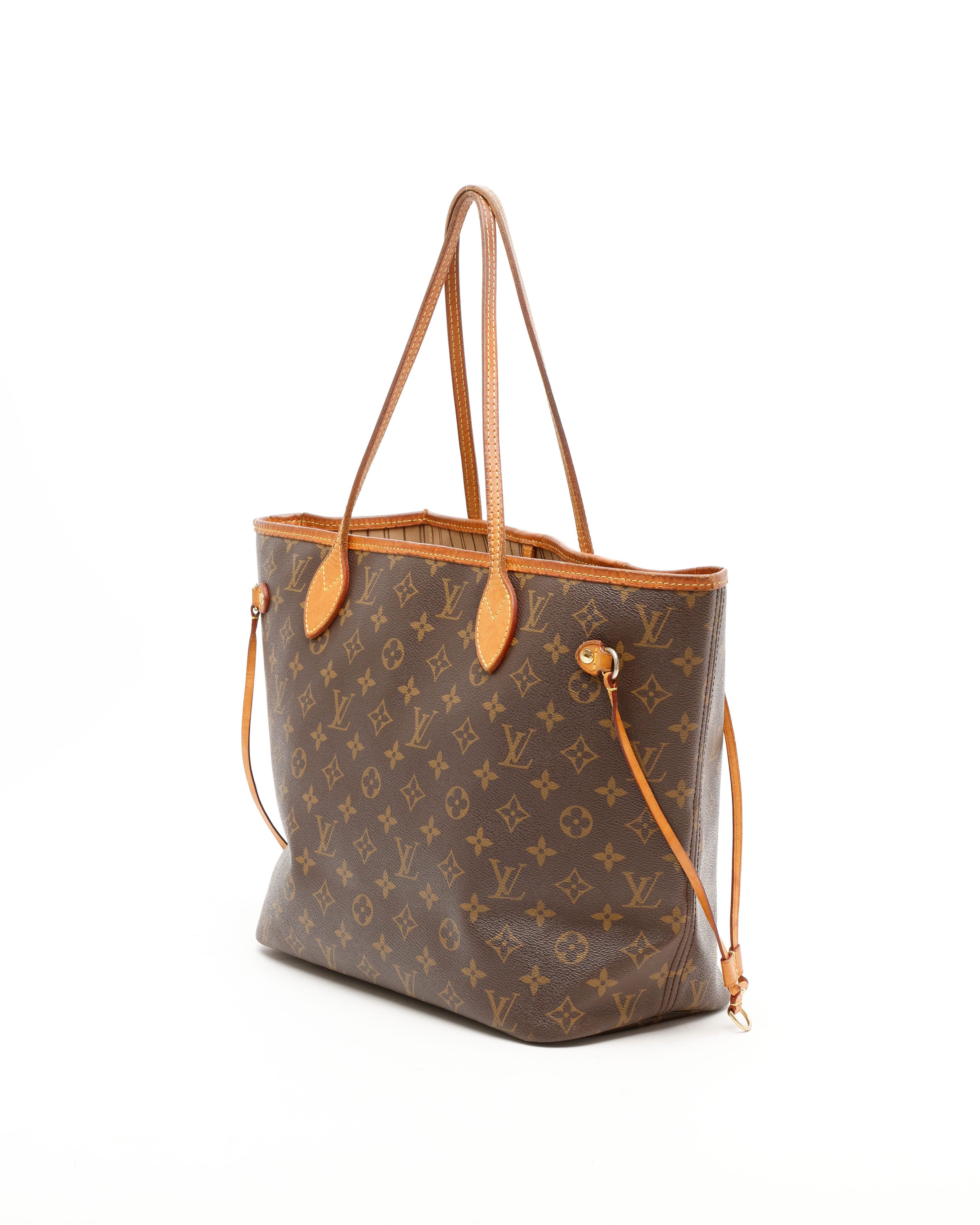Pre-owned Louis Vuitton Monogram Neverfull Mm Tote Bag In Brown