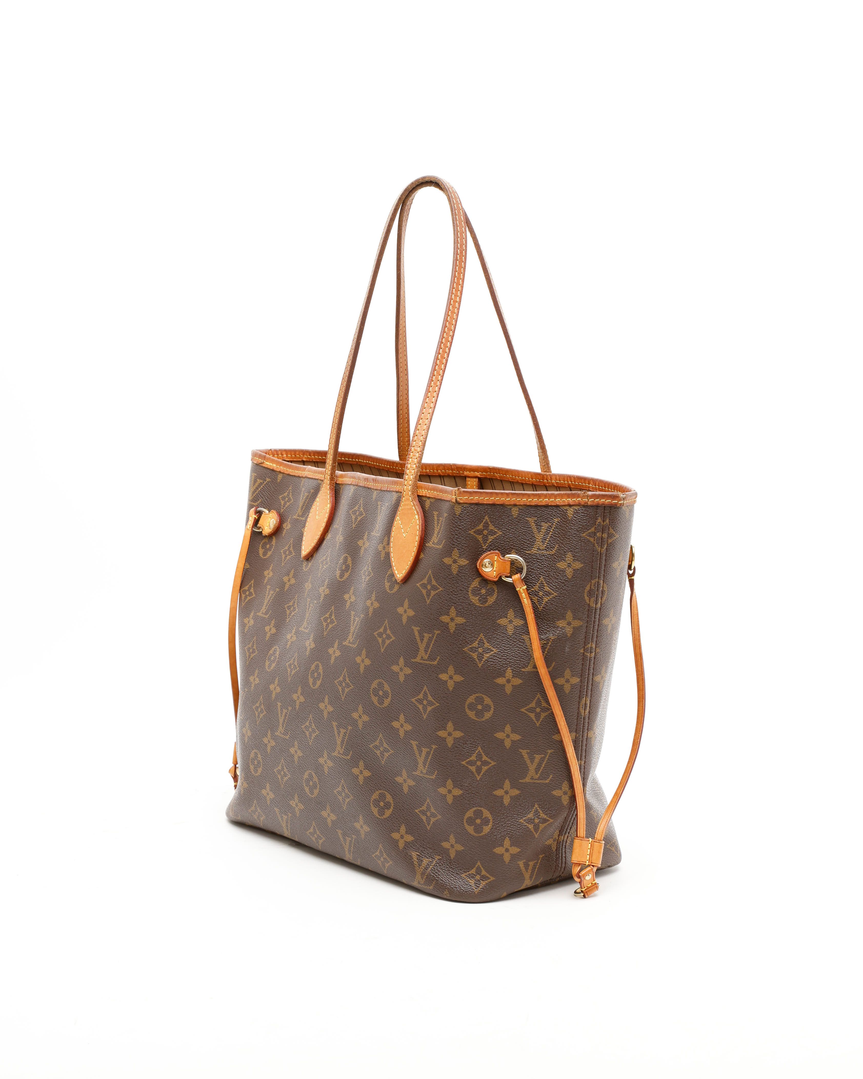 Pre-owned Louis Vuitton Monogram Neverfull Mm Tote Bag In Brown