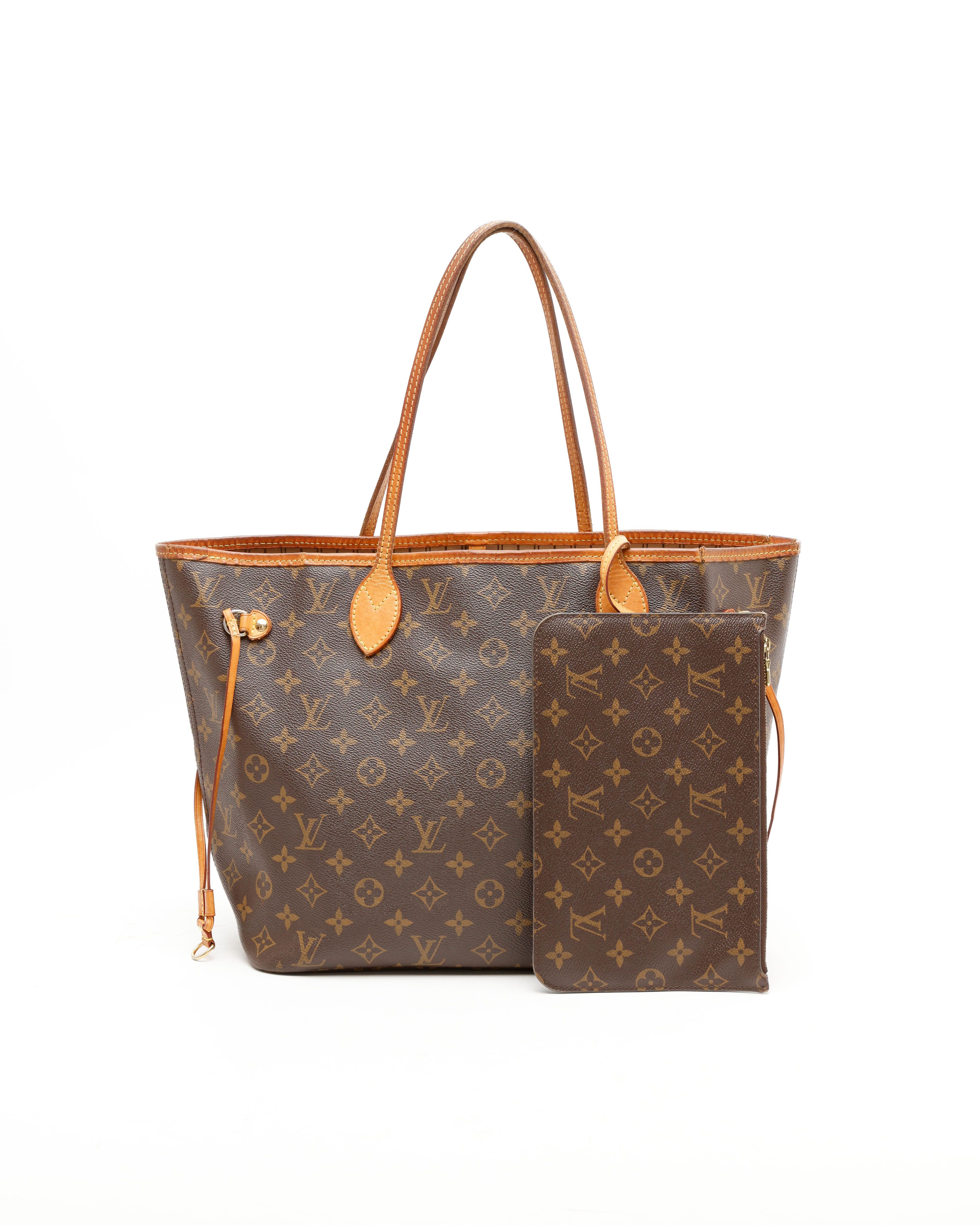 Pre-owned Louis Vuitton Monogram Neverfull Mm Tote Bag In Brown