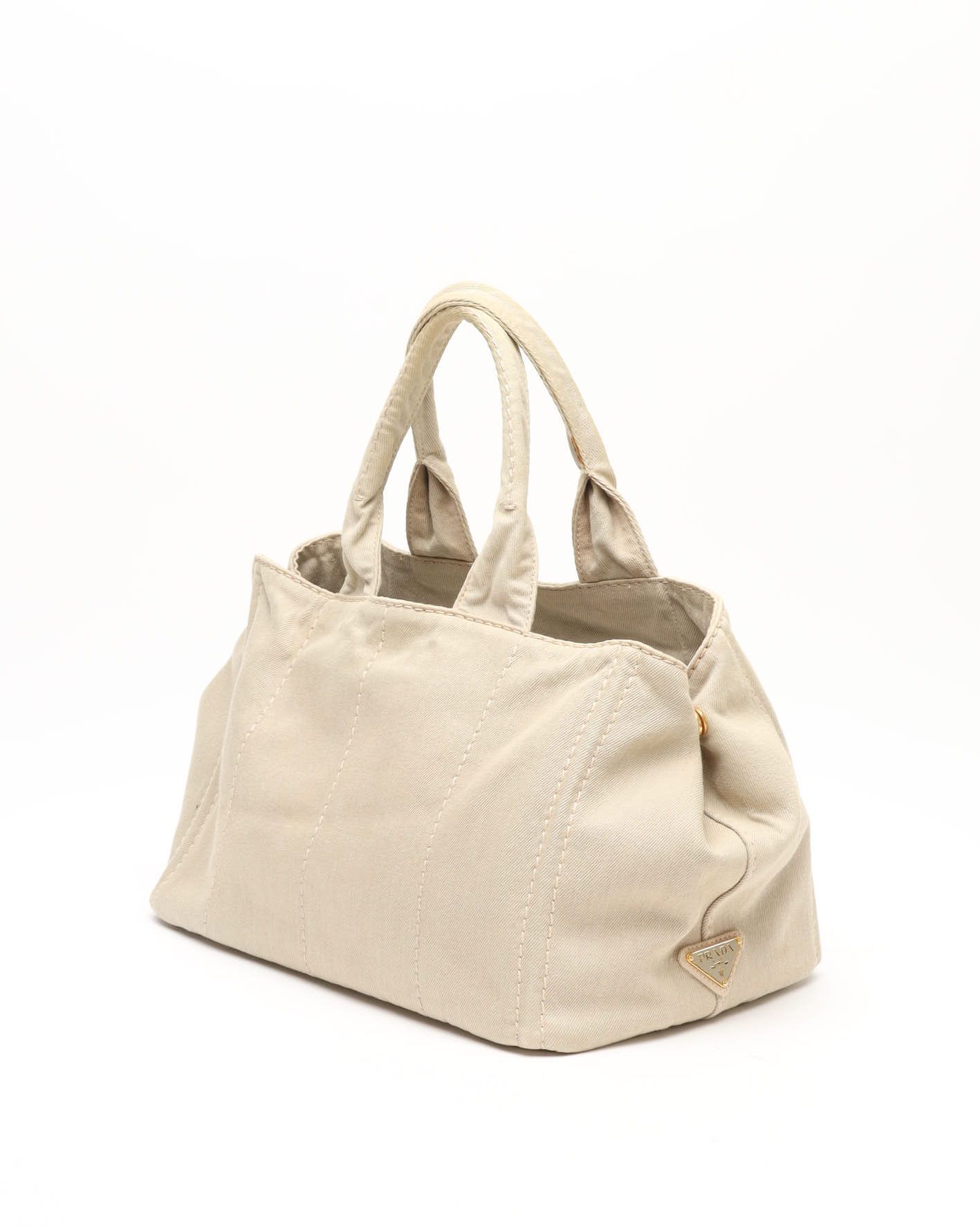 Prada Small Canapa Bag In Sand