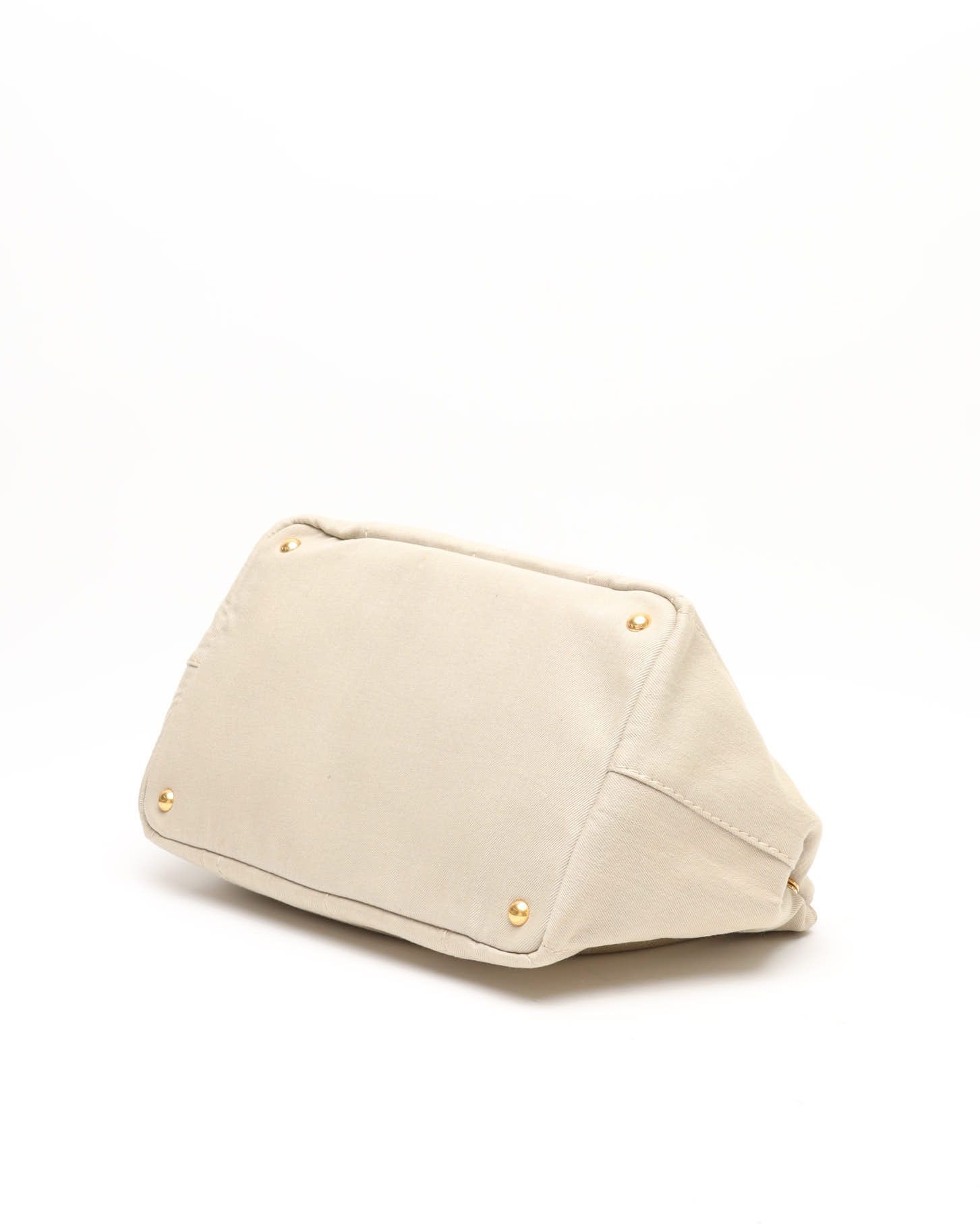 Prada Small Canapa Bag In Sand