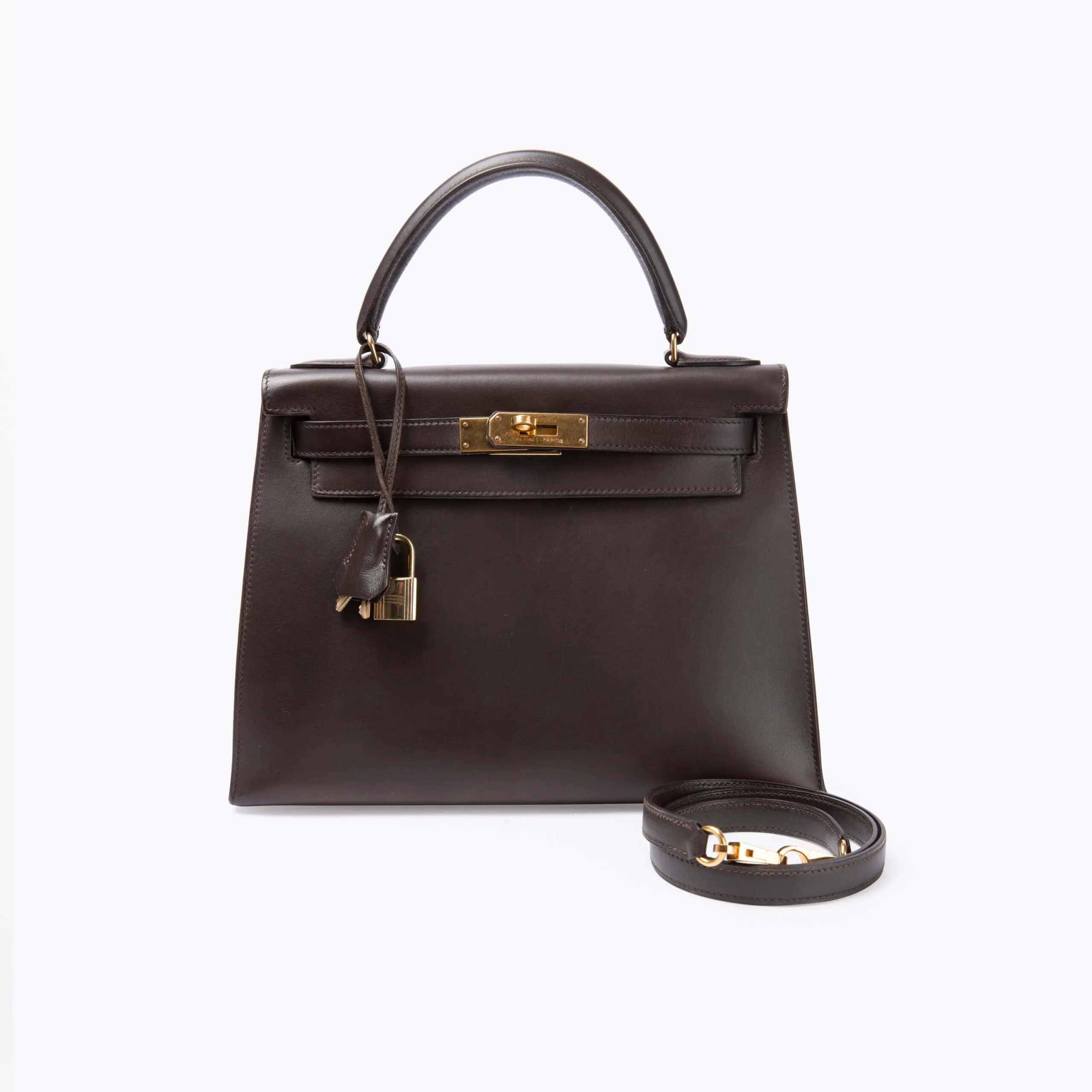 HERMÈS Kelly 28 Box Sellier Bag