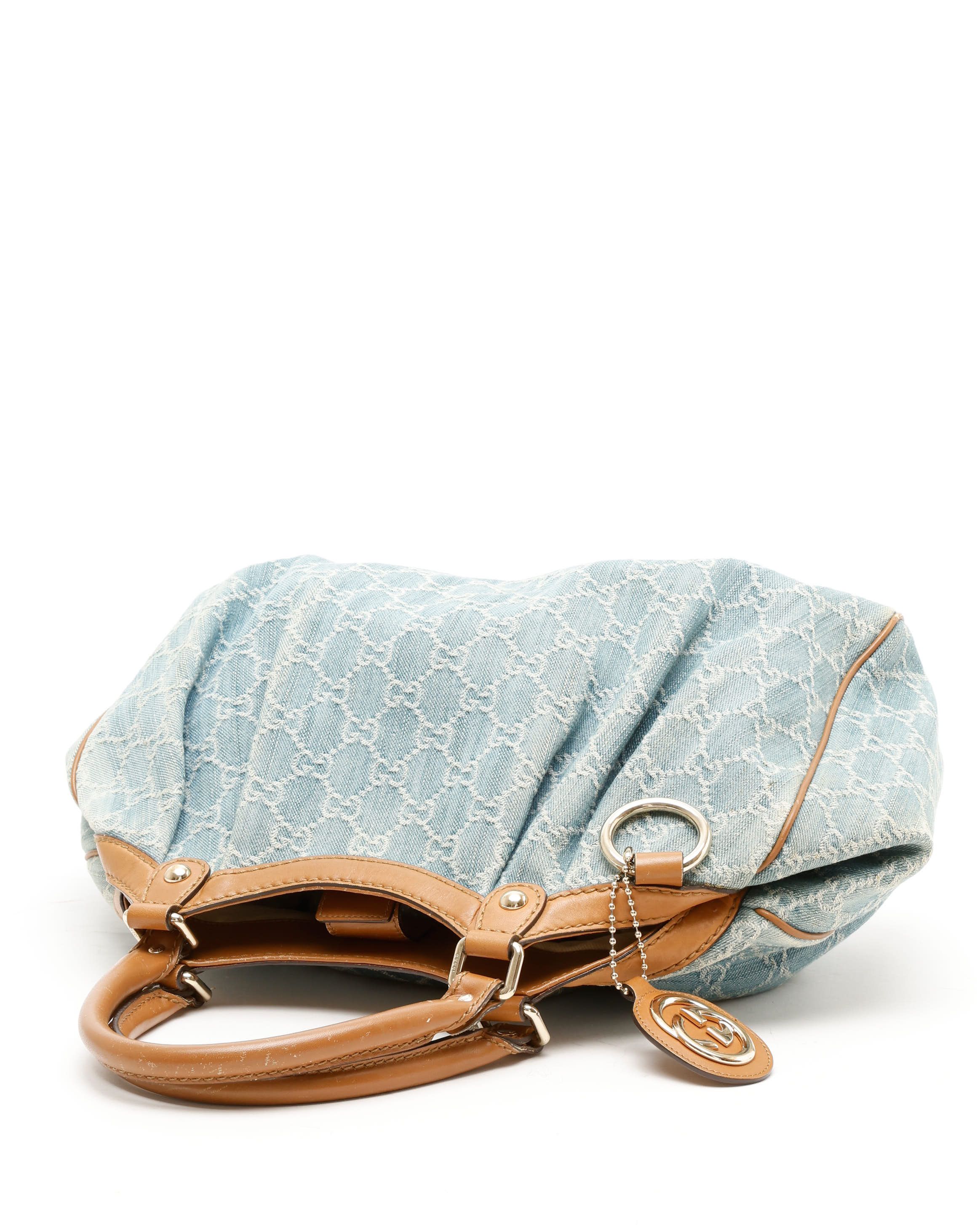 Gucci Gg Denim Sukey Bag In Multi