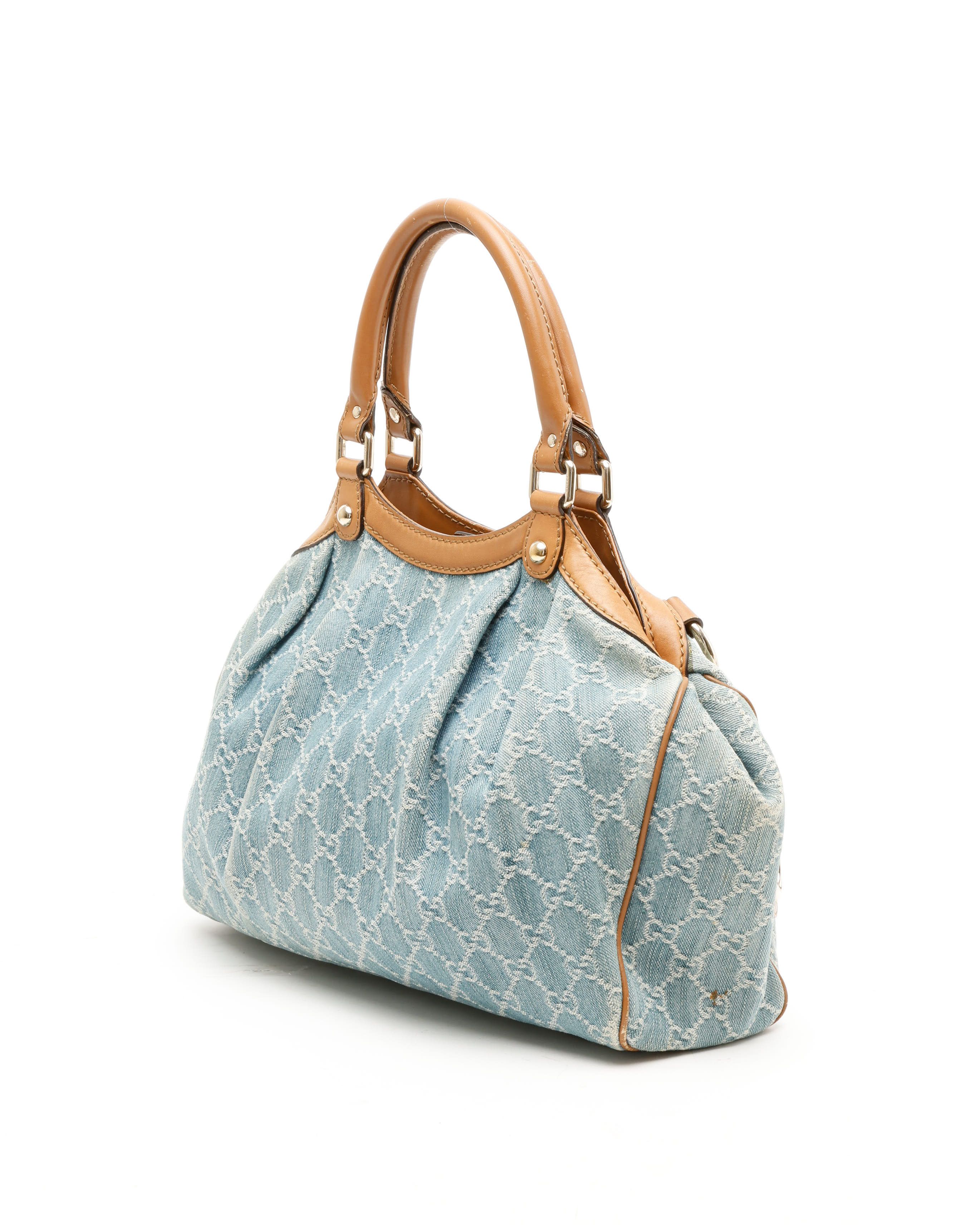 Gucci Gg Denim Sukey Bag In Multi