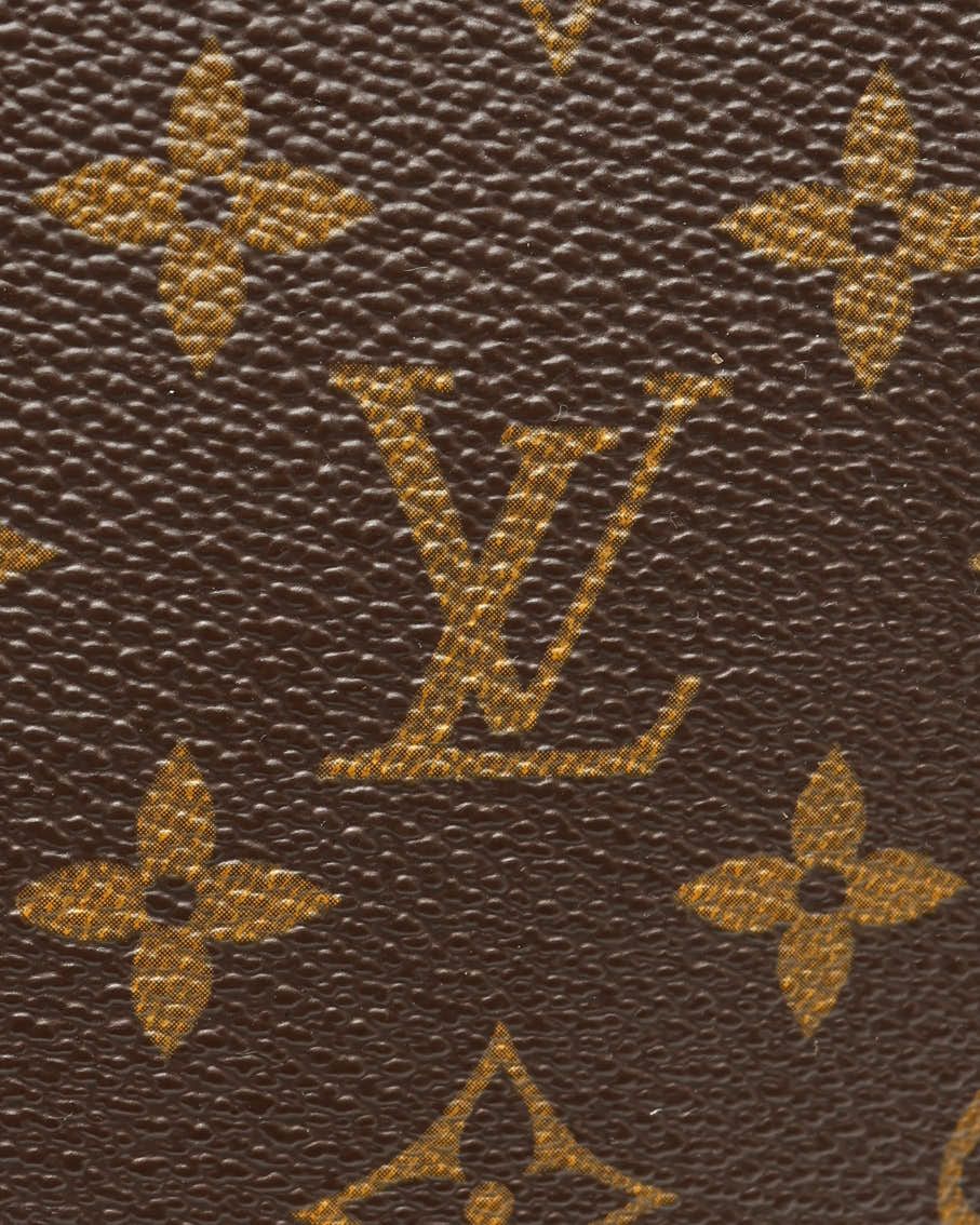 Pre-owned Louis Vuitton Monogram Laptop Case, Size 17-inch In Brown