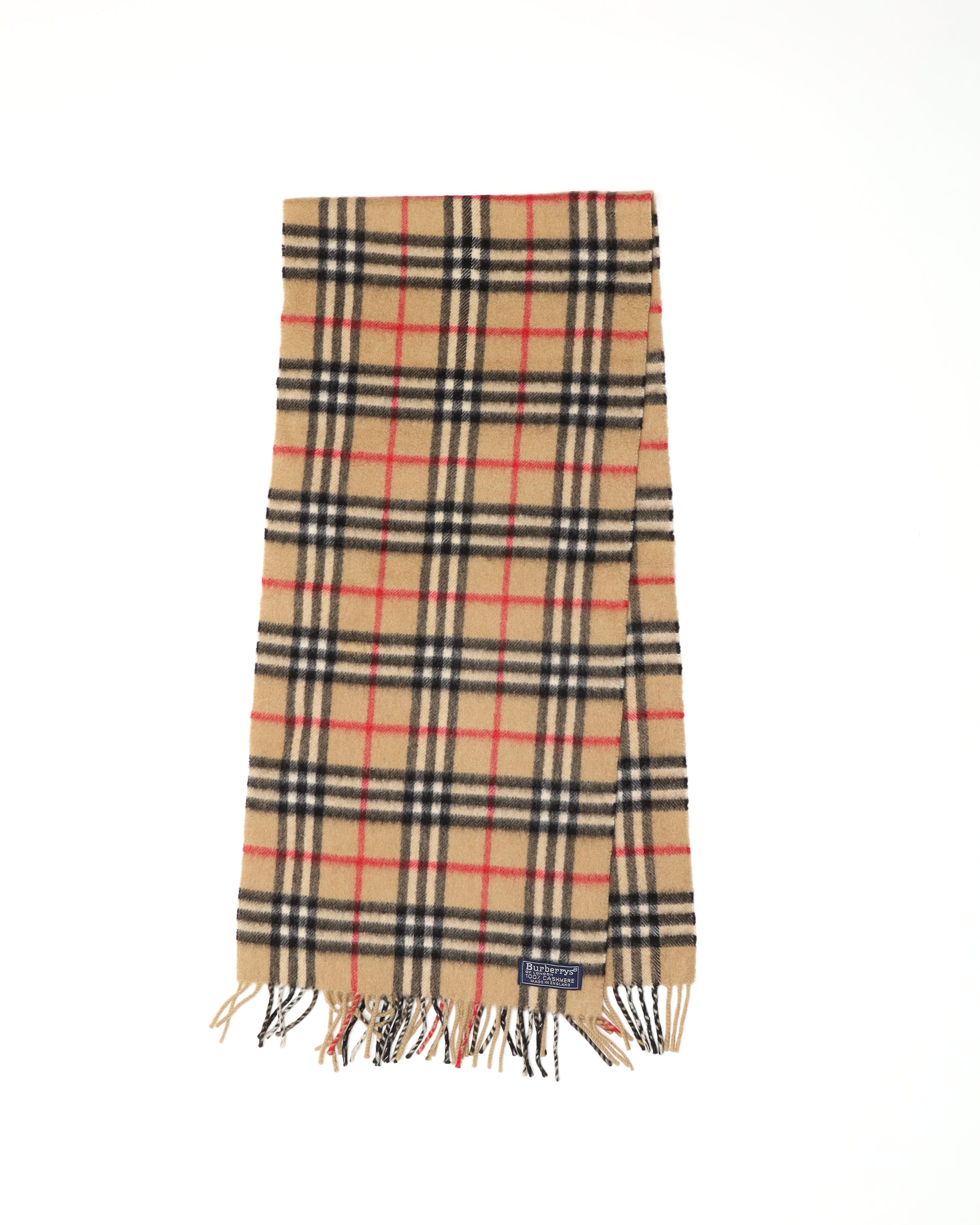 Burberry Nova Check Cashmere Scarf In Brown