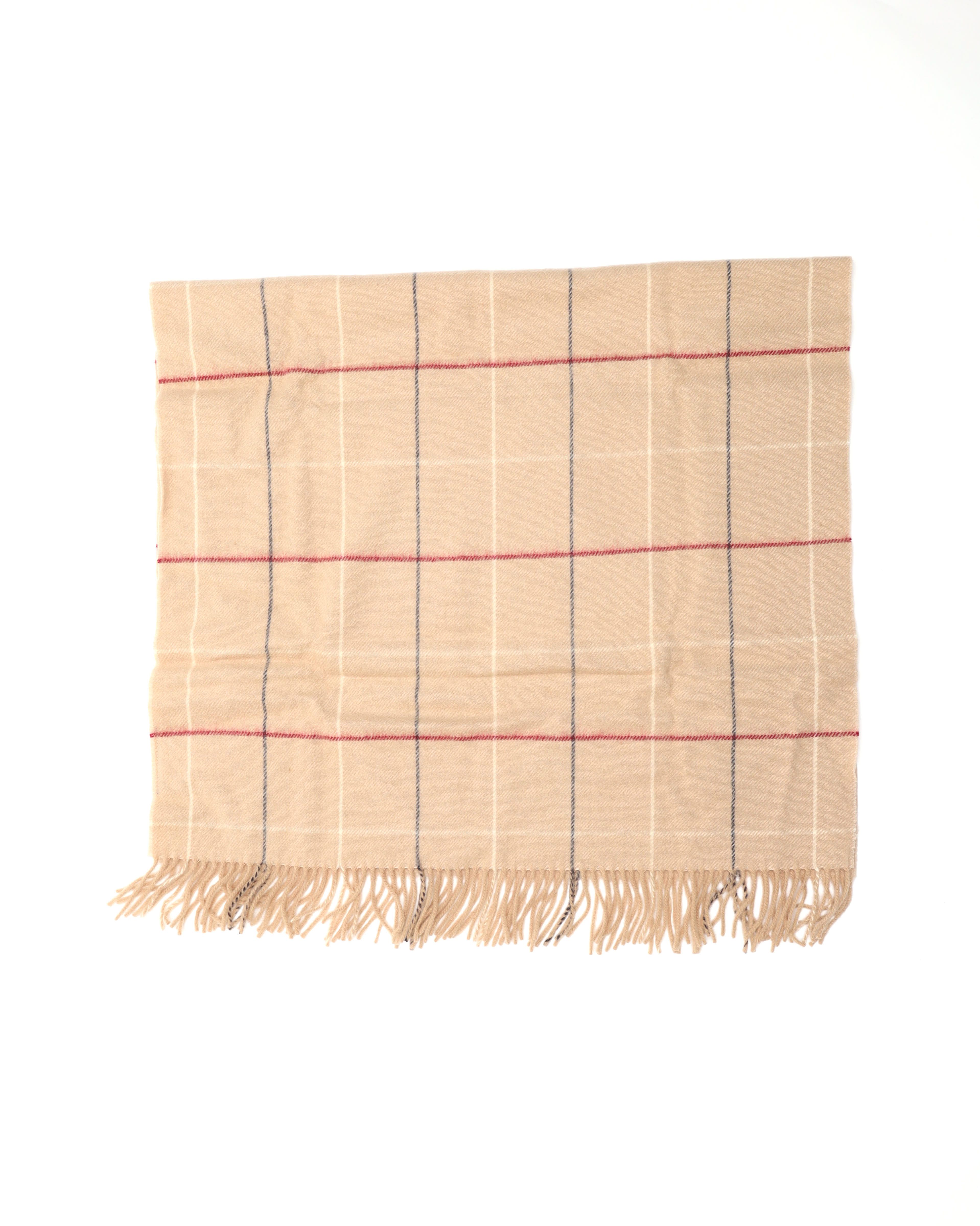 Burberry Nova Check Wool Scarf In Brown