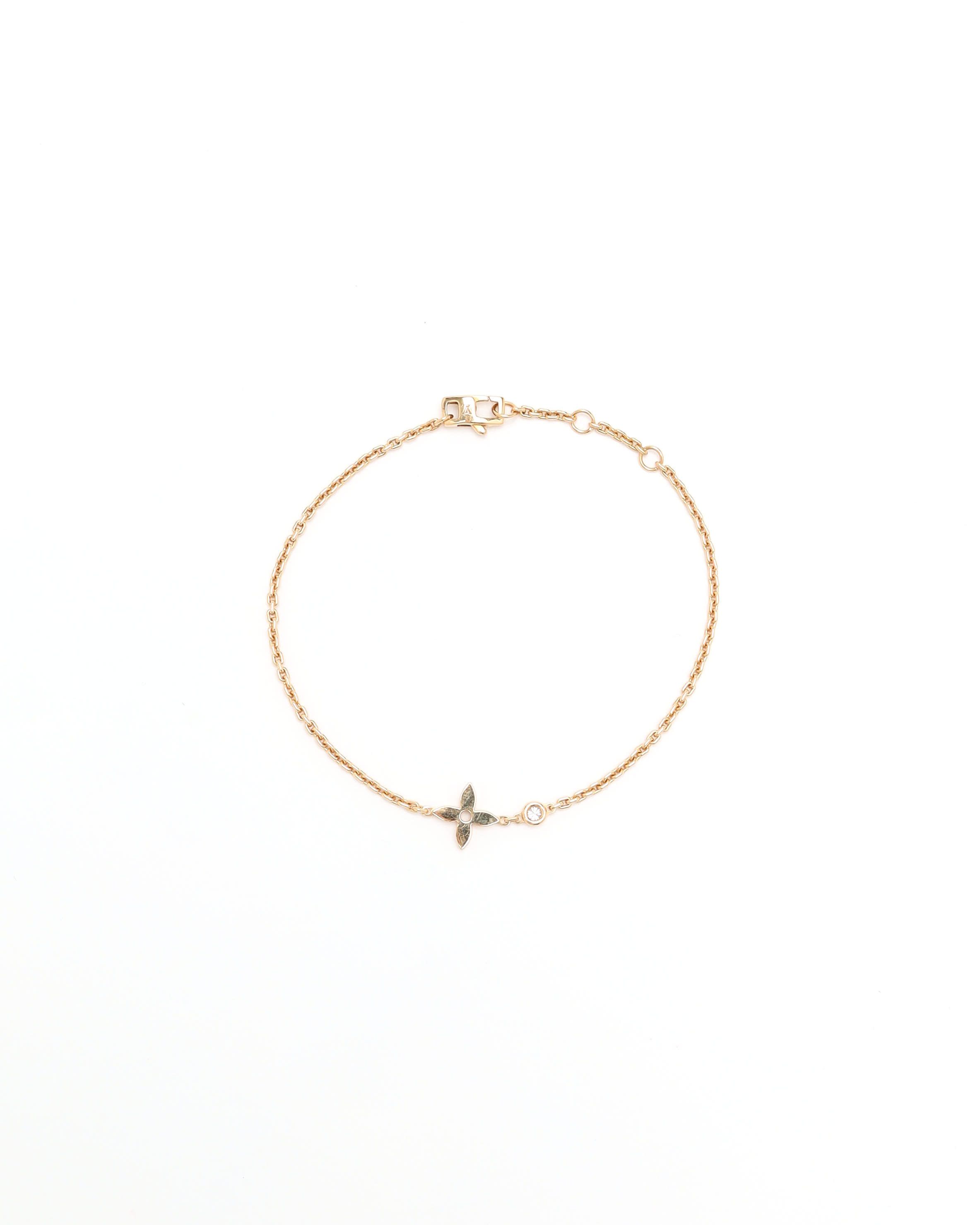 Pre-owned Louis Vuitton Blossom Bracelet, 18kt Pink Gold And Diamond