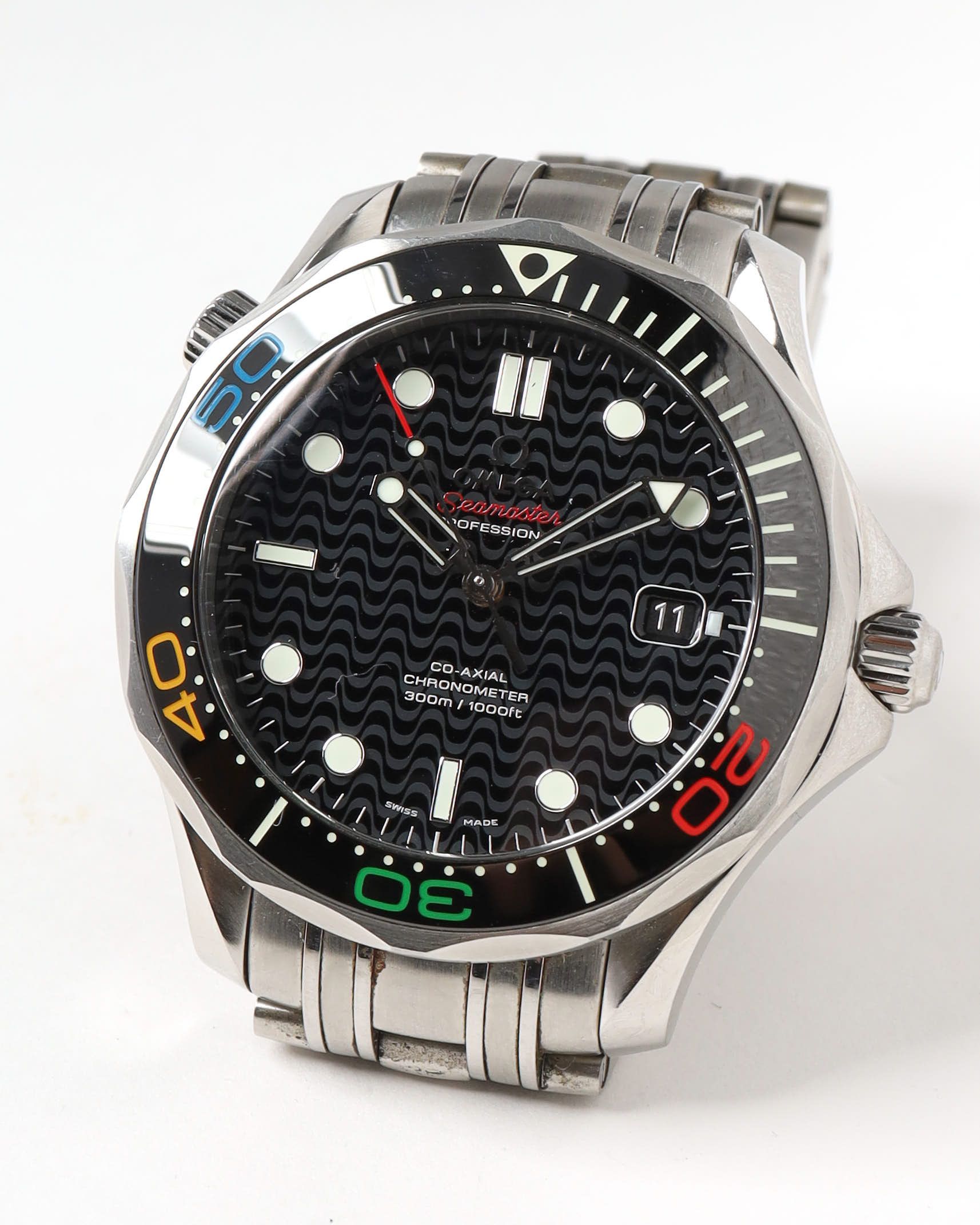 Omega Seamaster Diver 300m Rio Olympics 41mm Watch In Silver