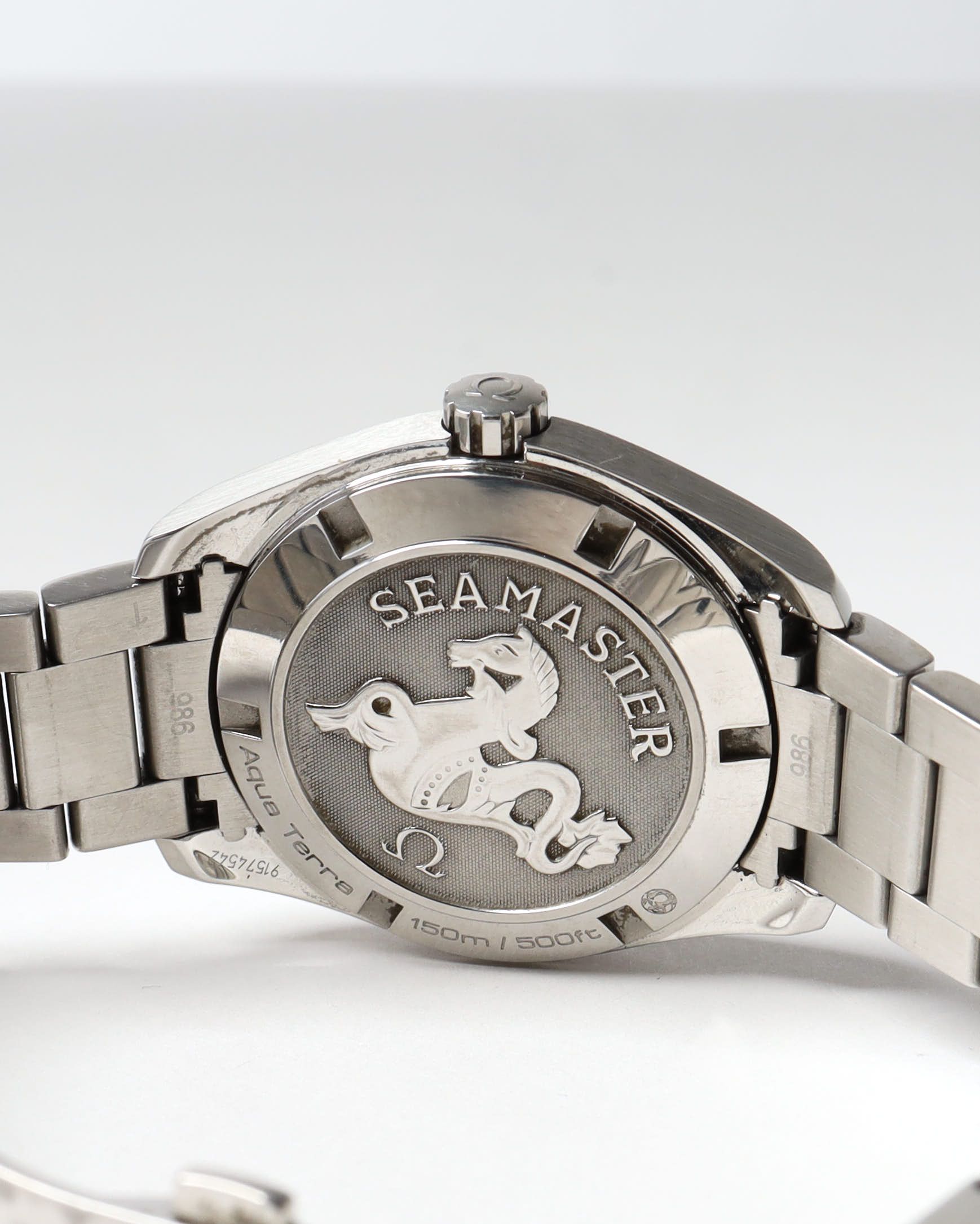 Omega Seamaster 150m 39mm Aqua Terra Watch In Metallic