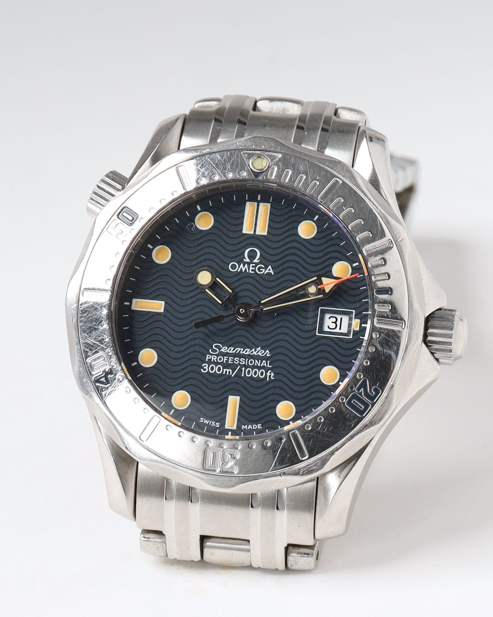 Omega Seamaster 300m 36mm Ref 2562.80 1993 Watch In Blue