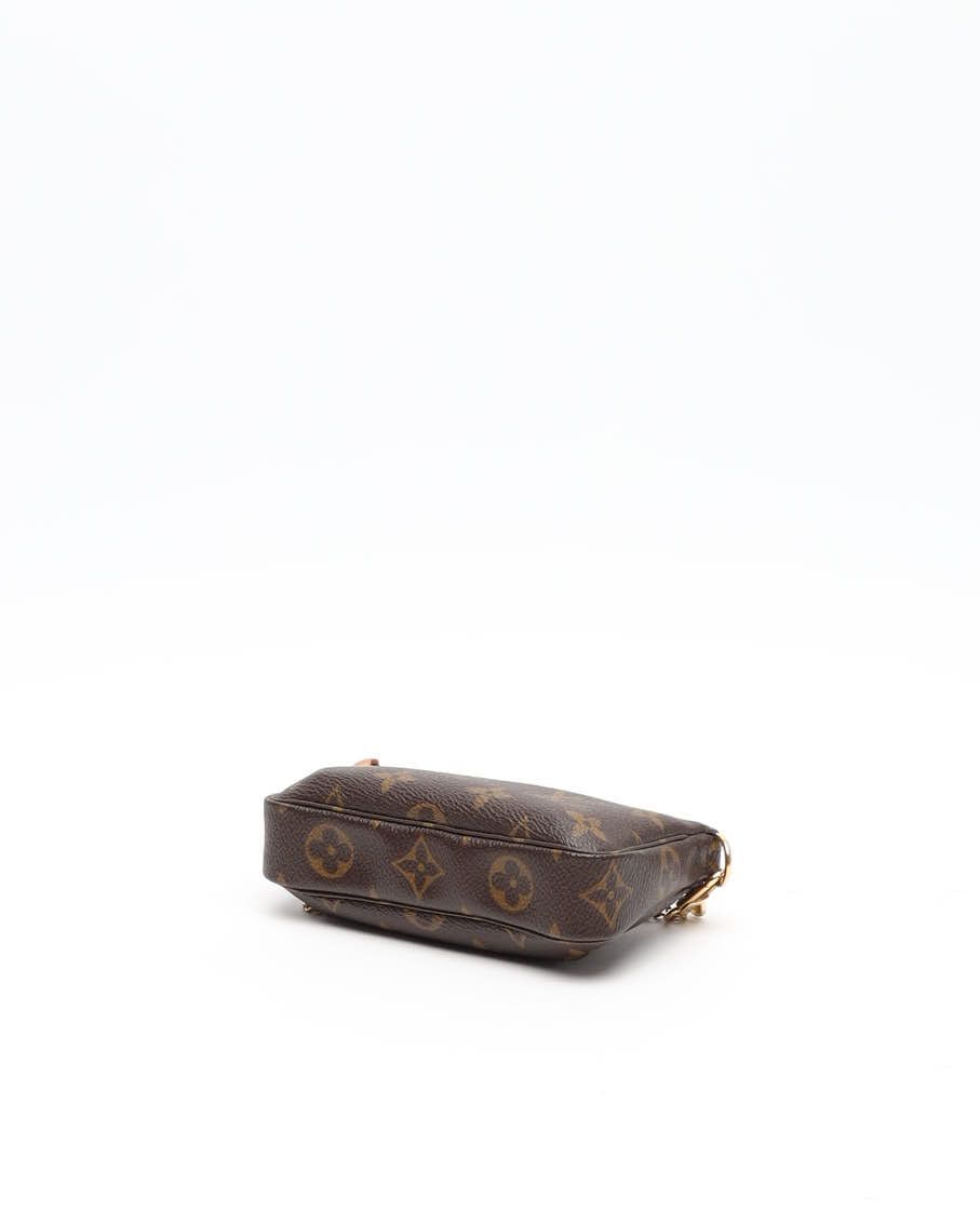 Pre-owned Louis Vuitton Monogram Mini Pochette Accessoires Bag In Brown