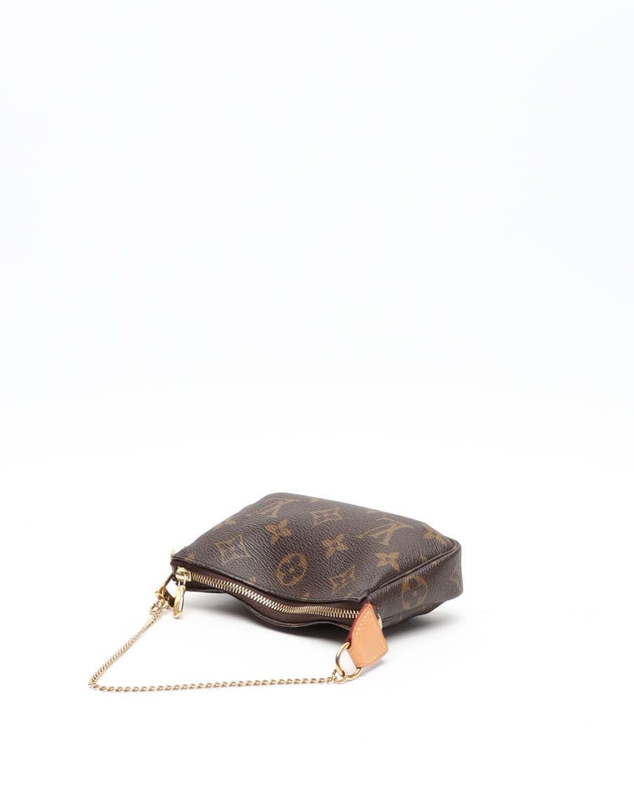 Pre-owned Louis Vuitton Monogram Mini Pochette Accessoires Bag In Brown