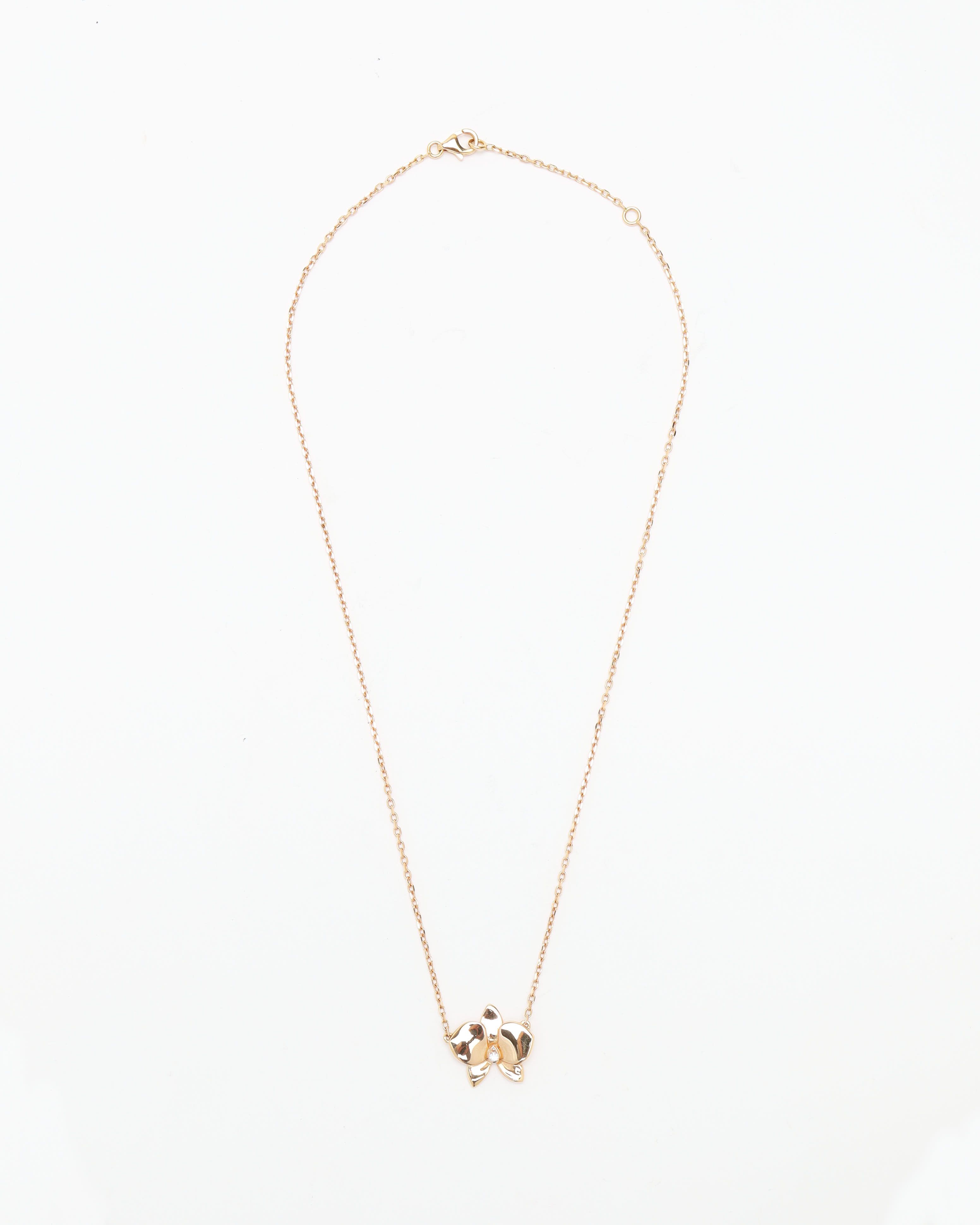 Cartier Caresse D'orchidées Par  Necklace 18kt Rose Gold In Gold