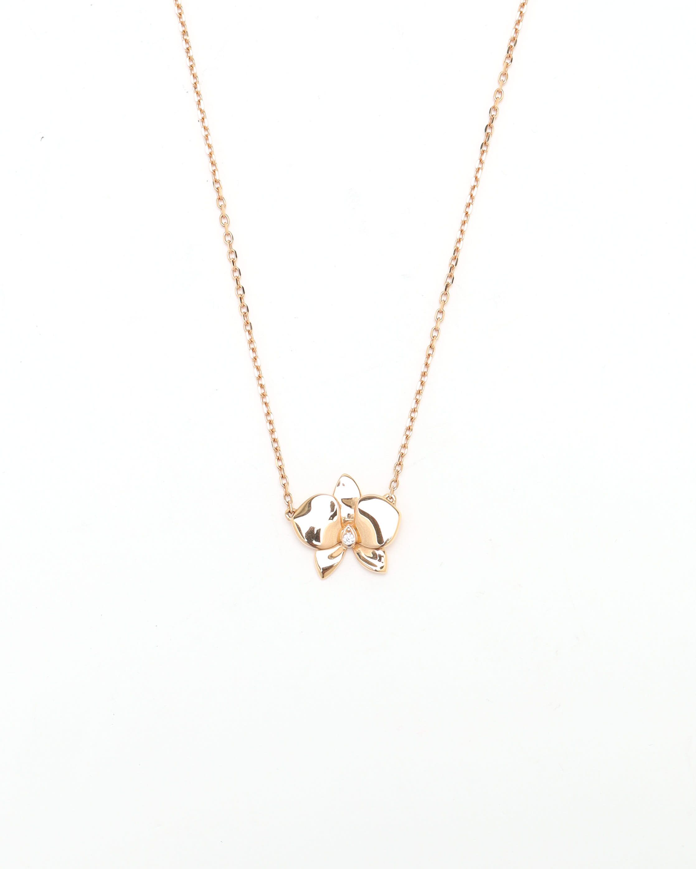 Cartier Caresse D'orchidées Par  Necklace 18kt Rose Gold In Gold