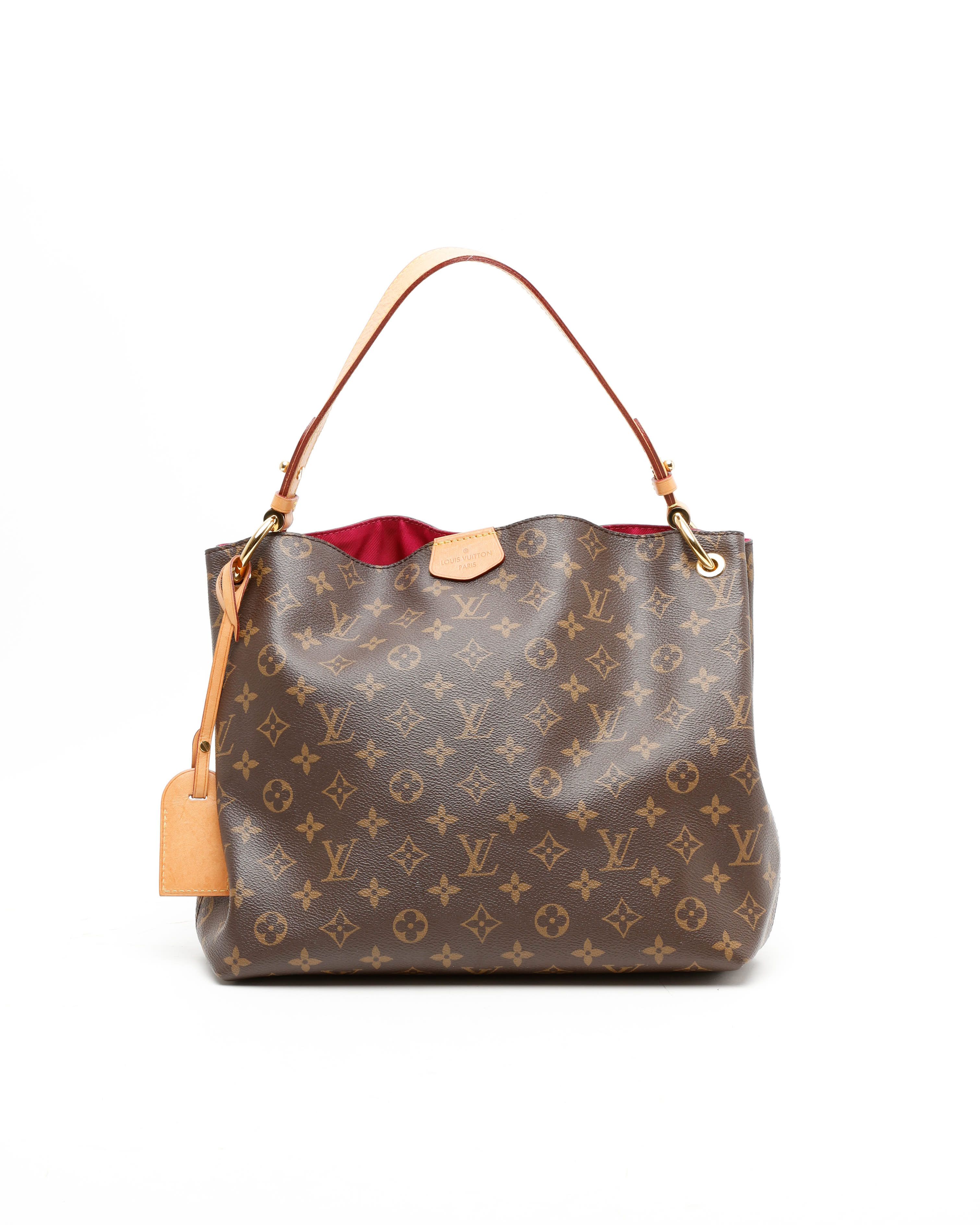 Pre-owned Louis Vuitton Monogram Graceful Pm Bag In Brown