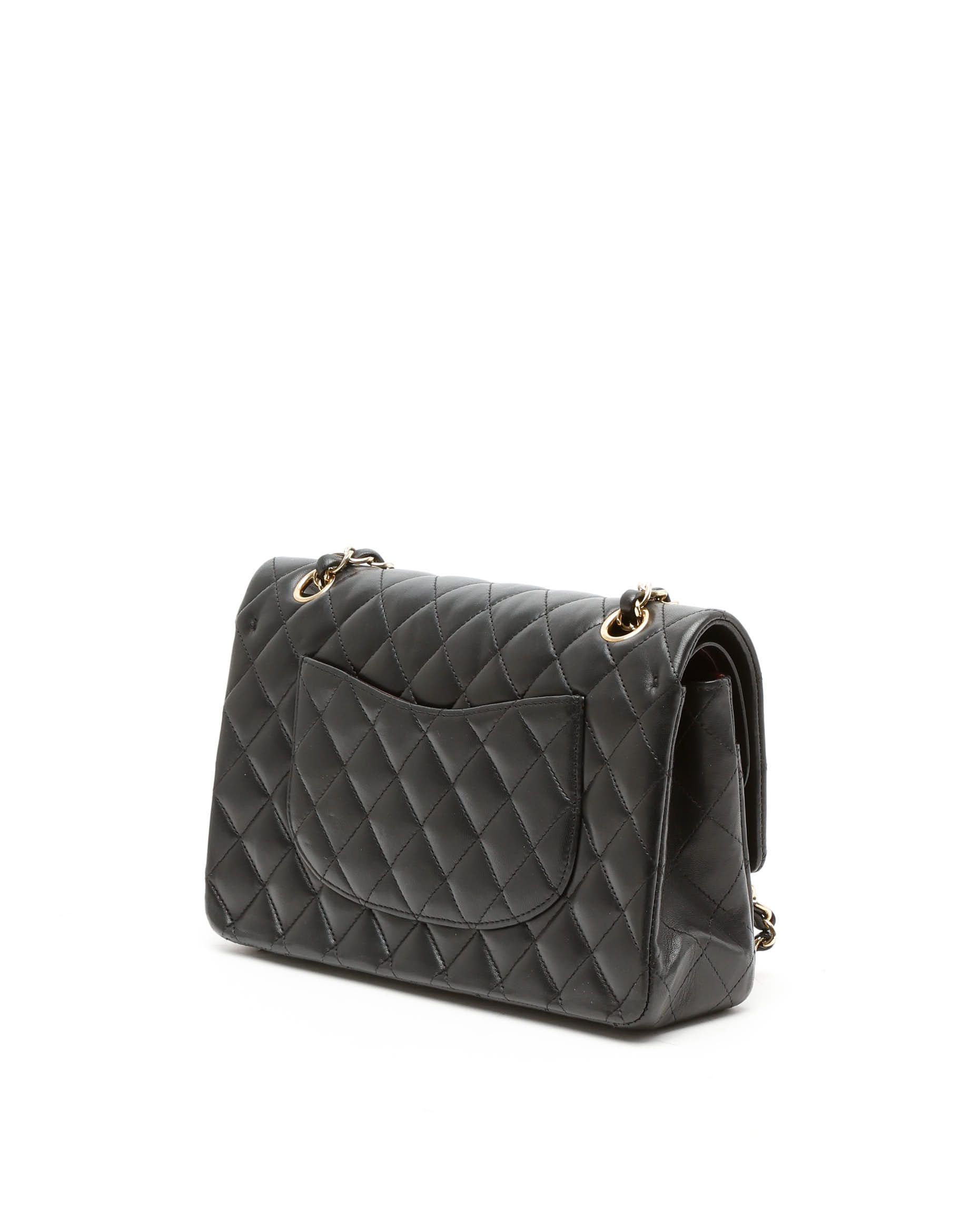 Pre-owned Chanel Classic Medium Double Flap Bag In Black