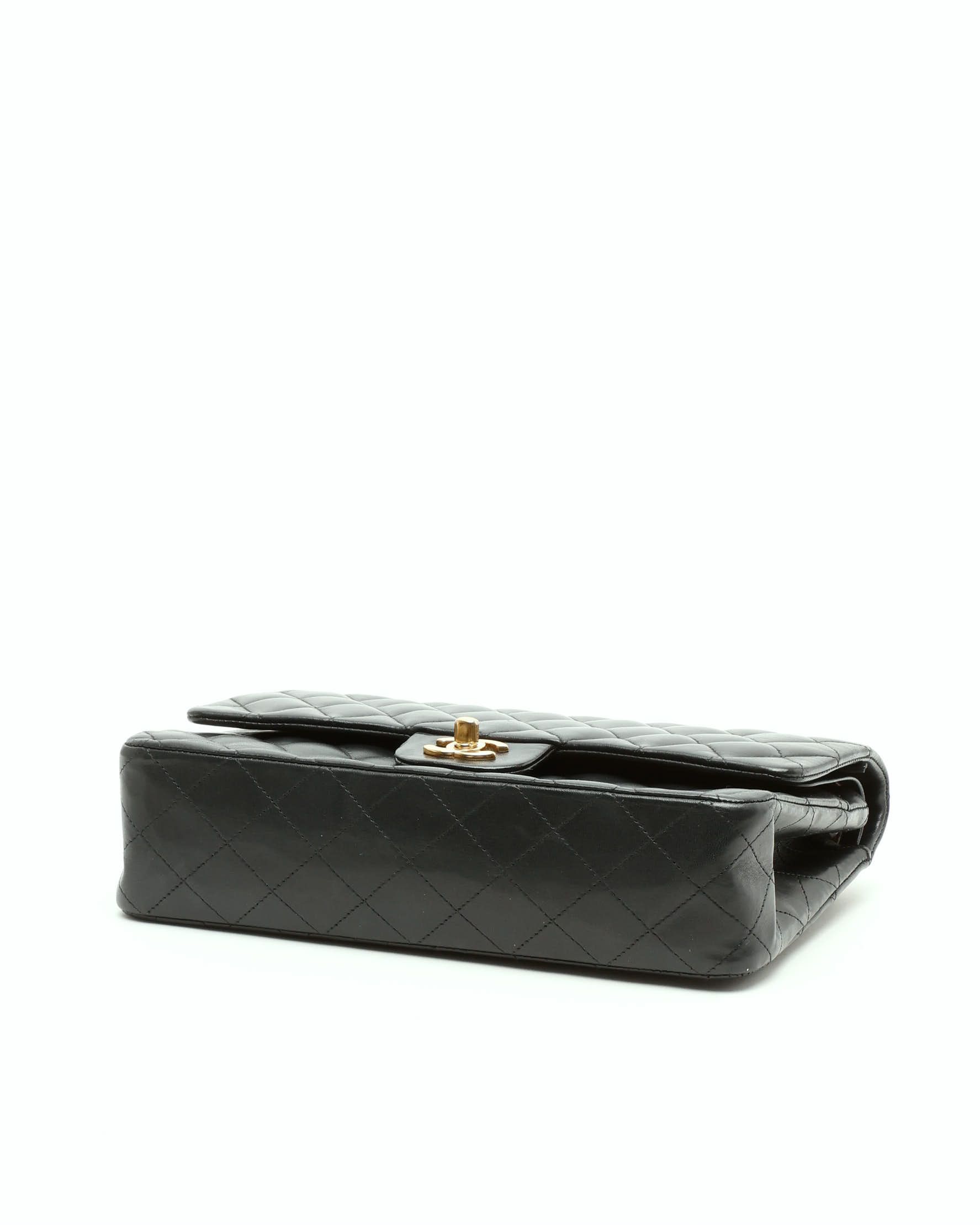 Pre-owned Chanel Classic Medium Double Flap Bag In Black