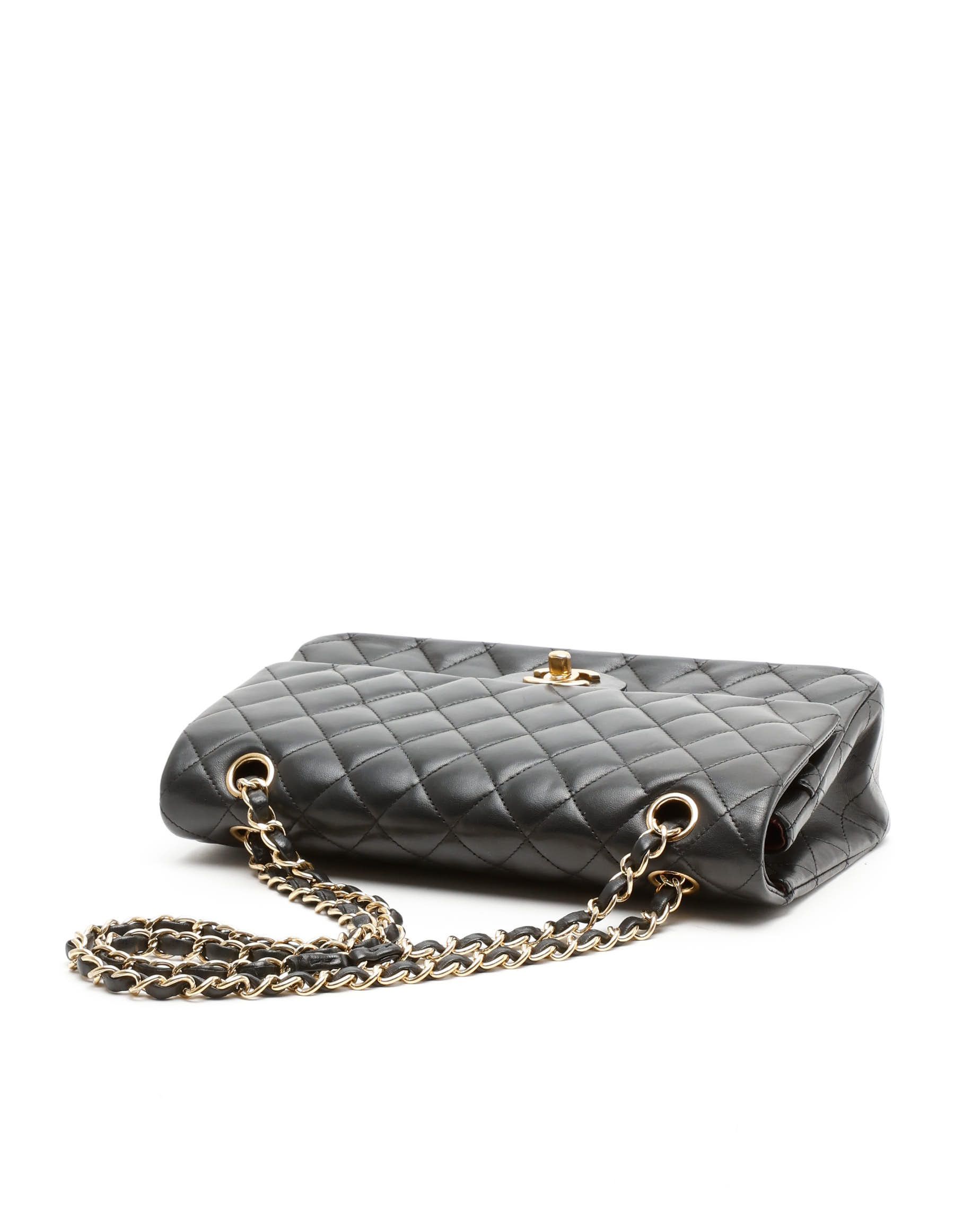 Pre-owned Chanel Classic Medium Double Flap Bag In Black