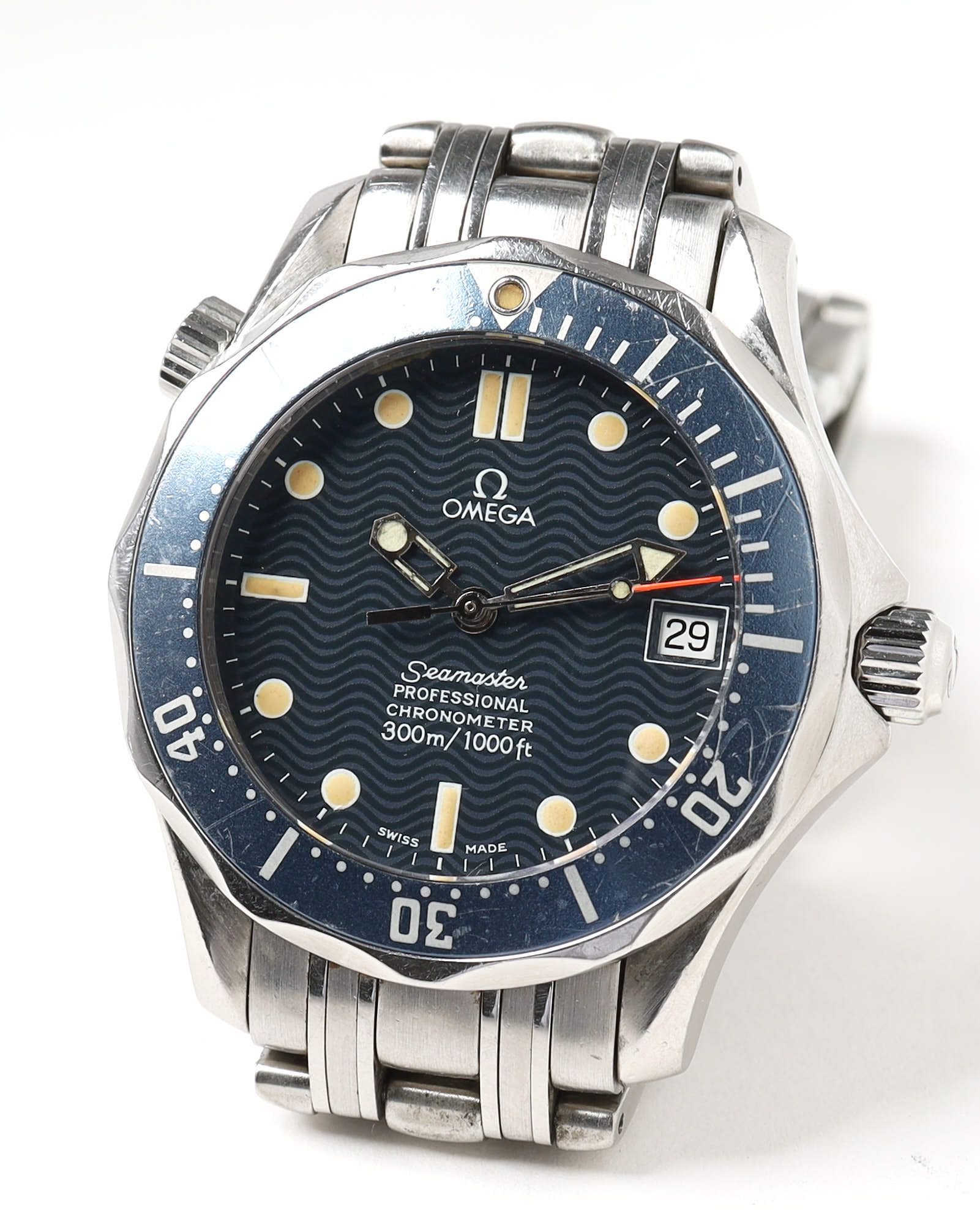 Omega Seamaster 300m 36mm Ref 2551.80 1986 Watch In Blue