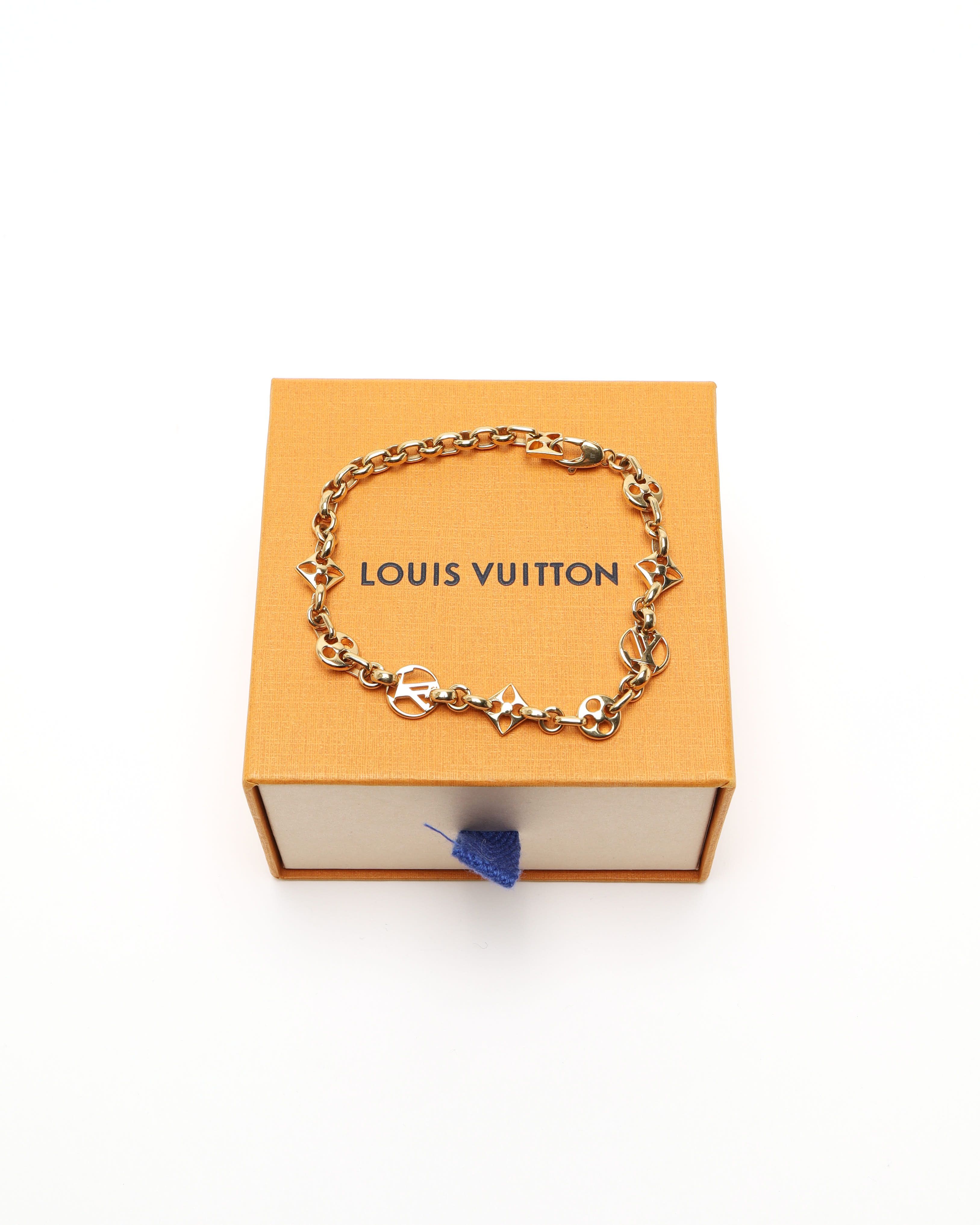 Pre-owned Louis Vuitton Crazy In Rock Bracelet In Gold