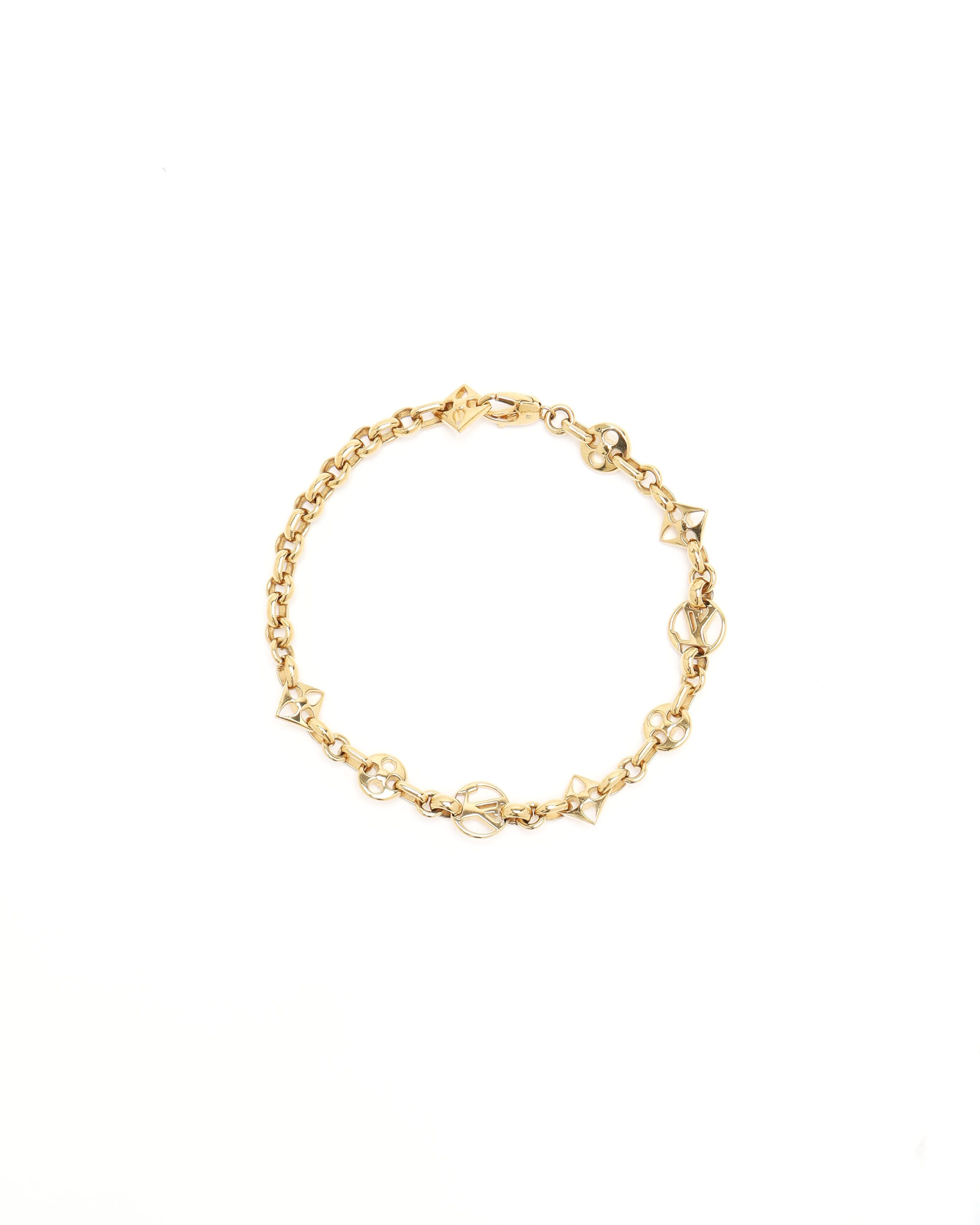 Pre-owned Louis Vuitton Crazy In Rock Bracelet In Gold
