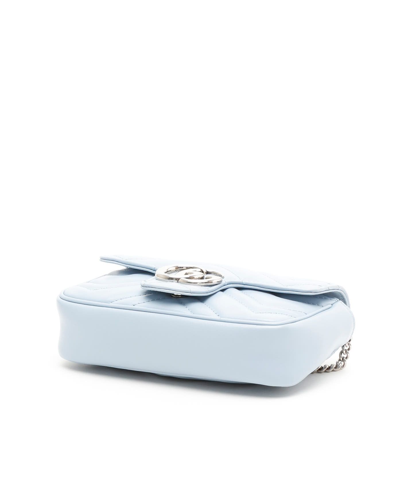 Gucci Mini Gg Marmont Bag In Blue