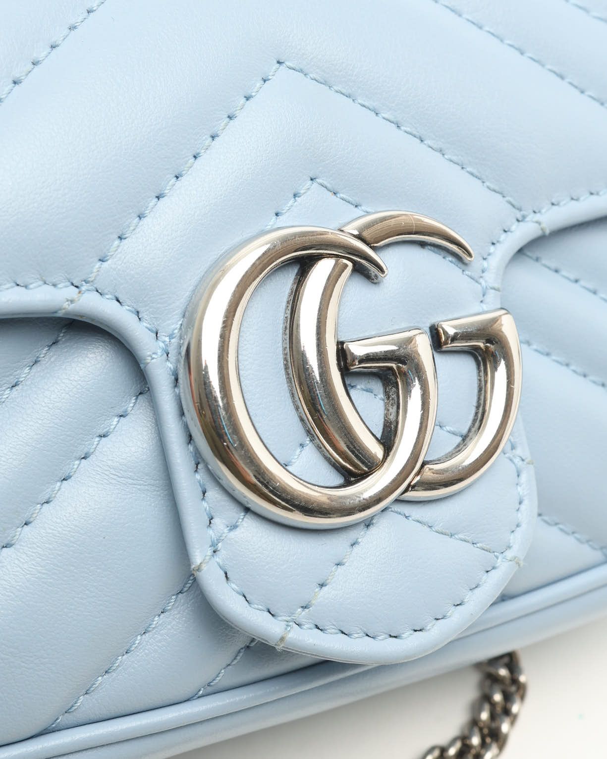 Gucci Mini Gg Marmont Bag In Blue