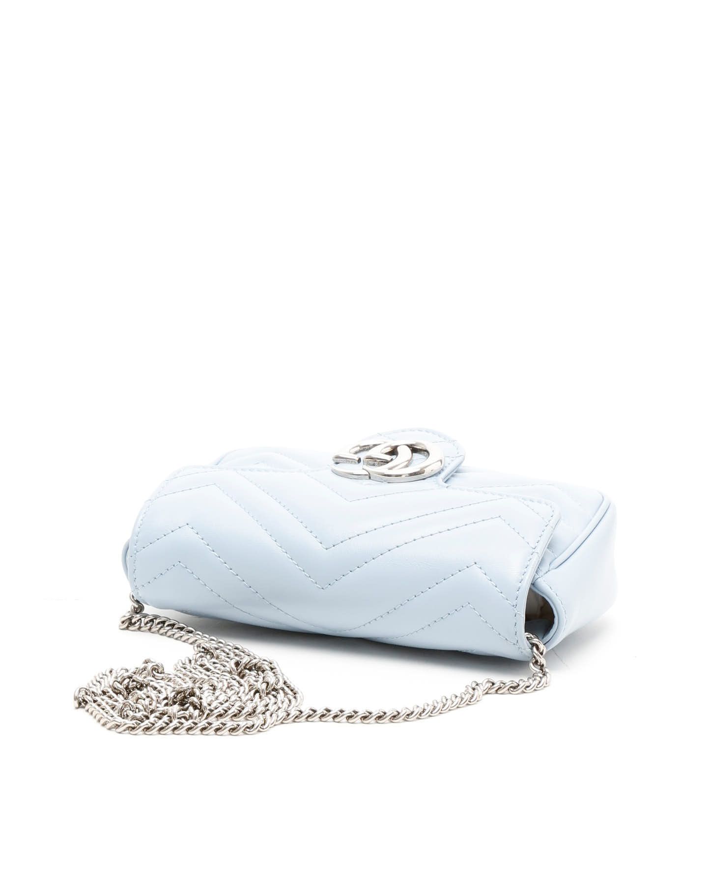 Gucci Mini Gg Marmont Bag In Blue