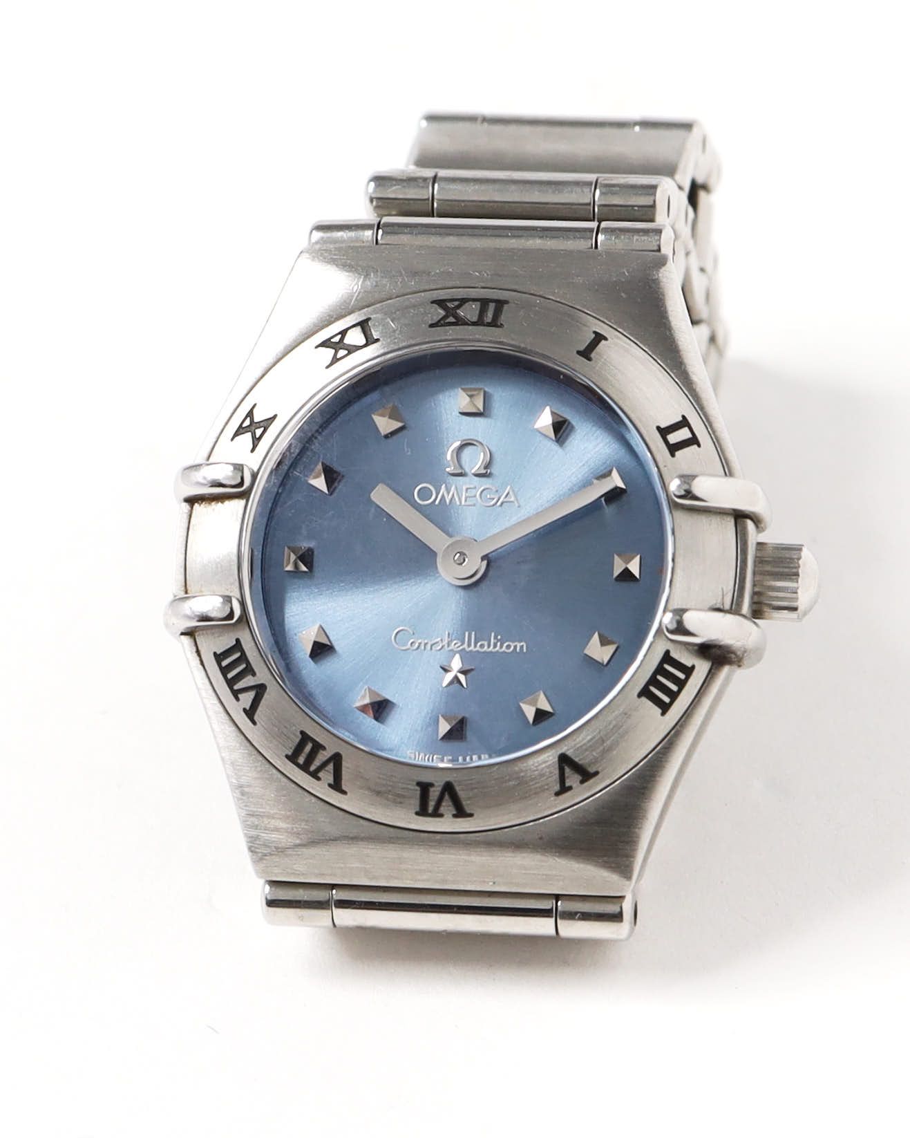 Omega Lady-constellation 22,5mm 1998 Watch In Blue