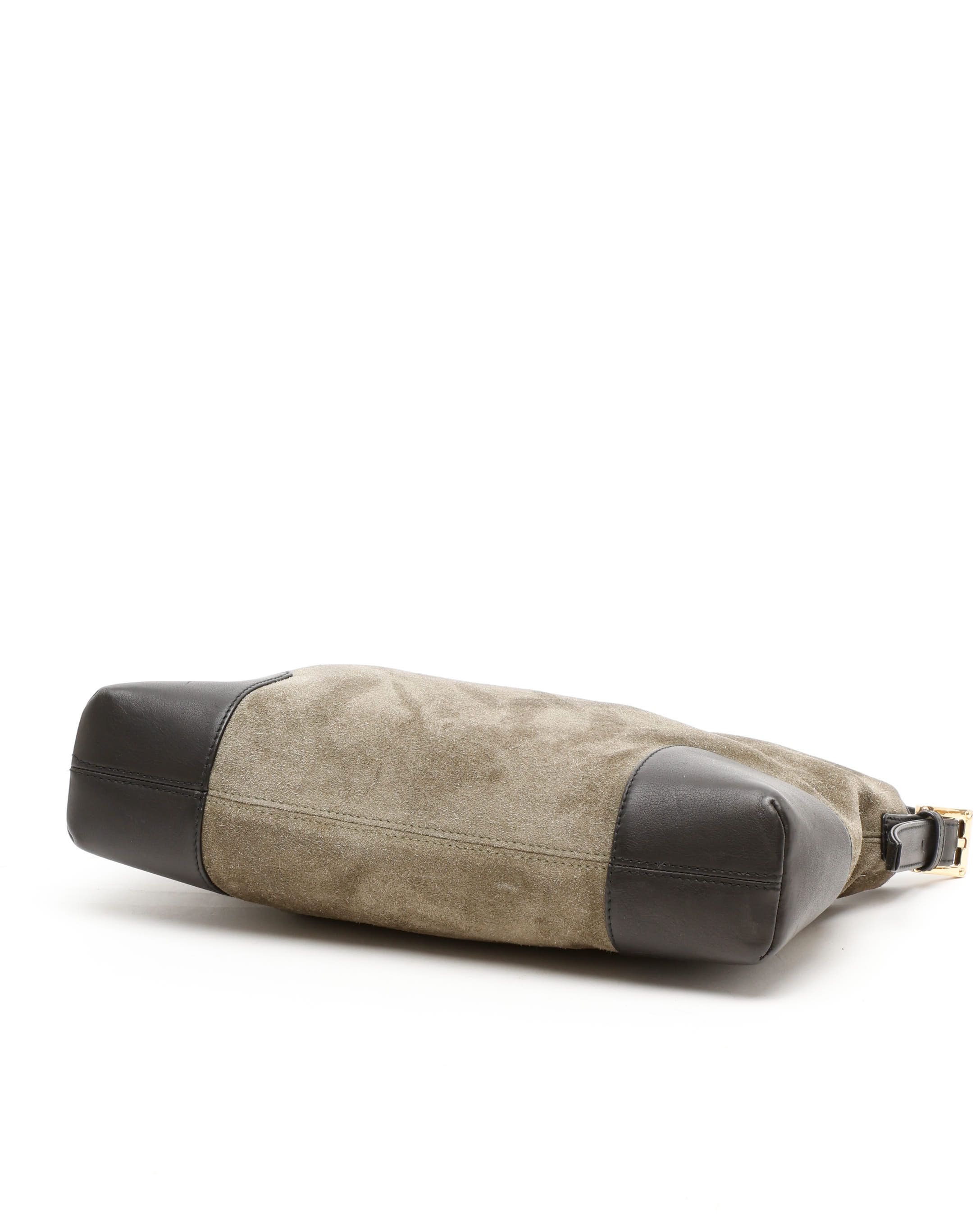 Loewe Suede Anagram Shoulder Bag In Multi