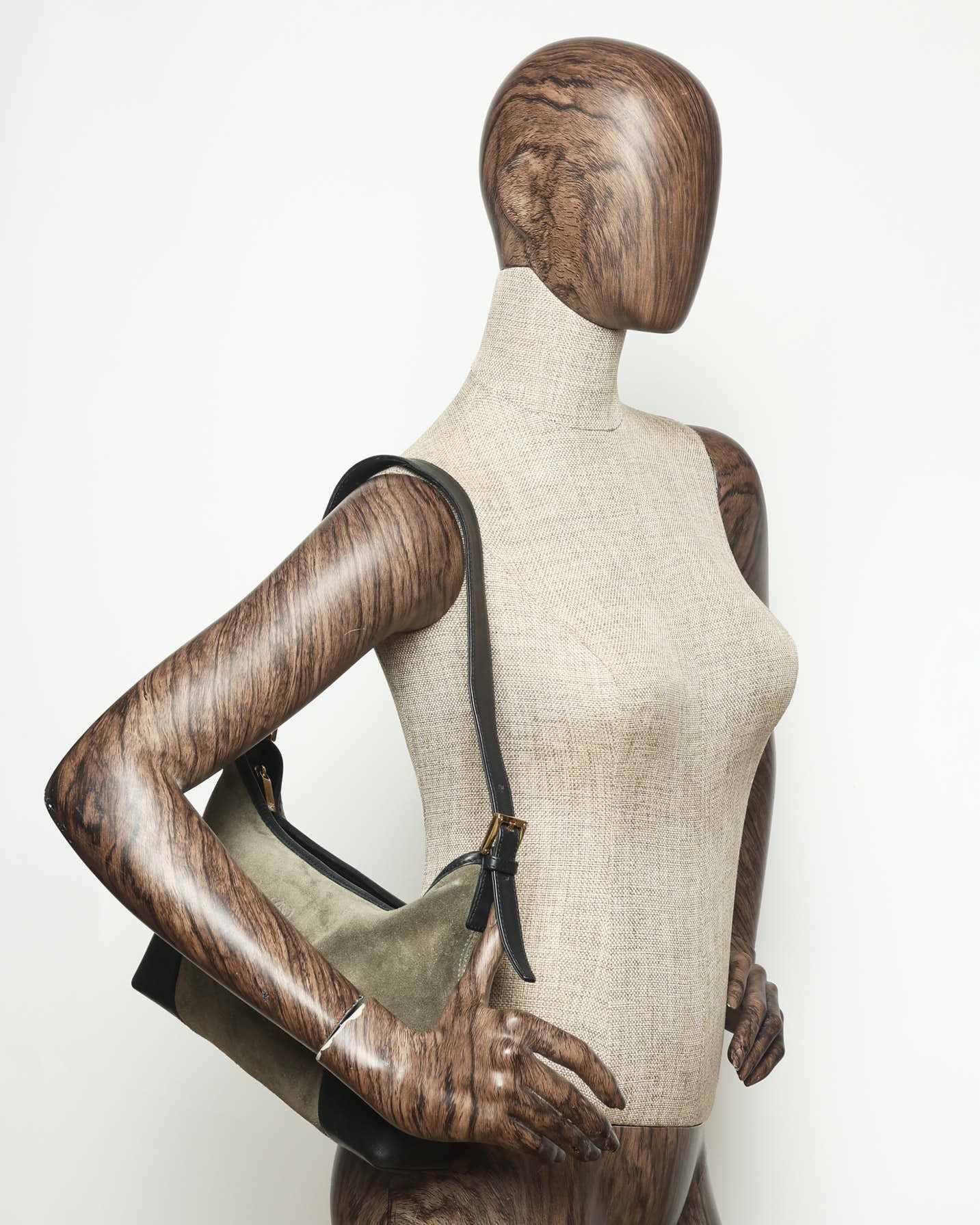 Loewe Suede Anagram Shoulder Bag In Multi
