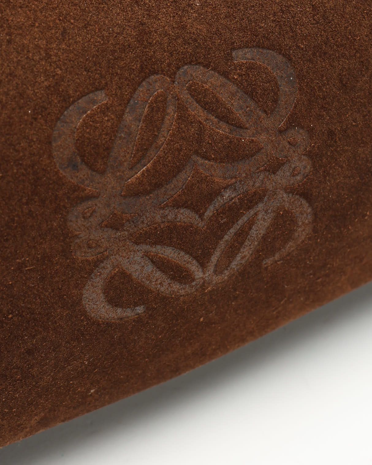 Loewe Suede Anagram Bag In Brown