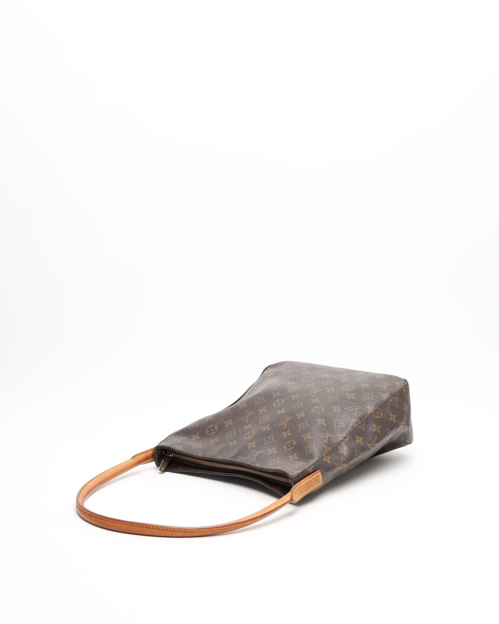 Pre-owned Louis Vuitton Monogram Looping Gm Shoulder Bag In Brown