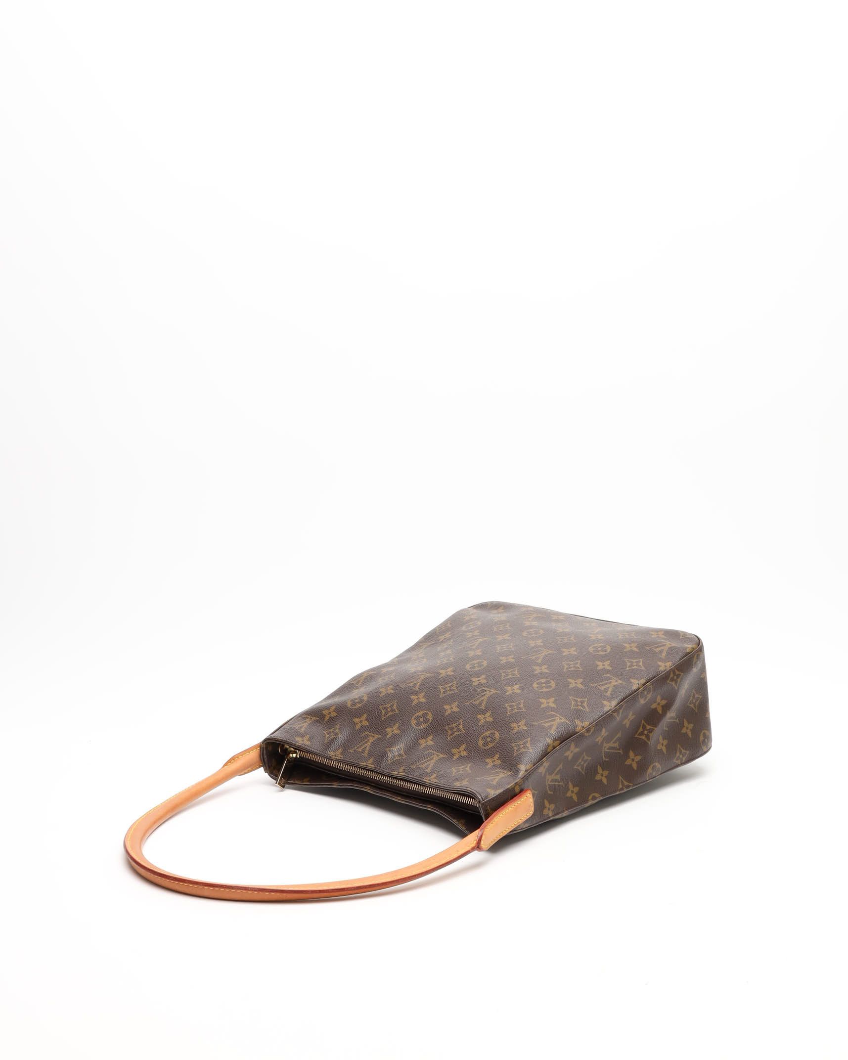 Pre-owned Louis Vuitton Monogram Looping Gm Shoulder Bag In Brown