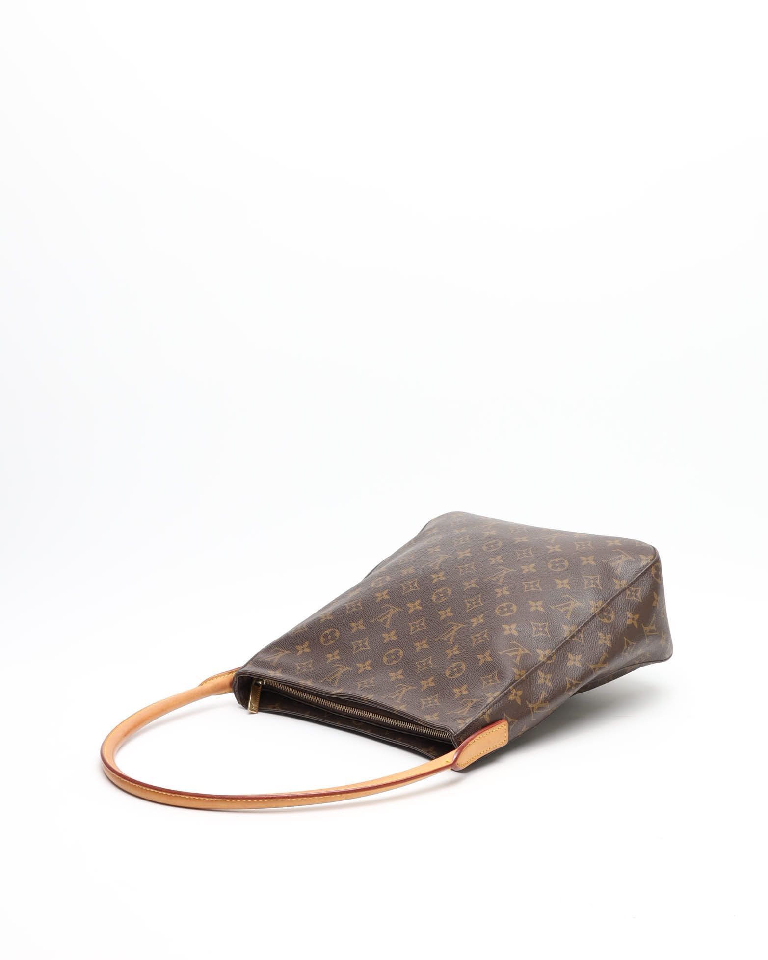 Pre-owned Louis Vuitton Monogram Looping Gm Shoulder Bag In Brown