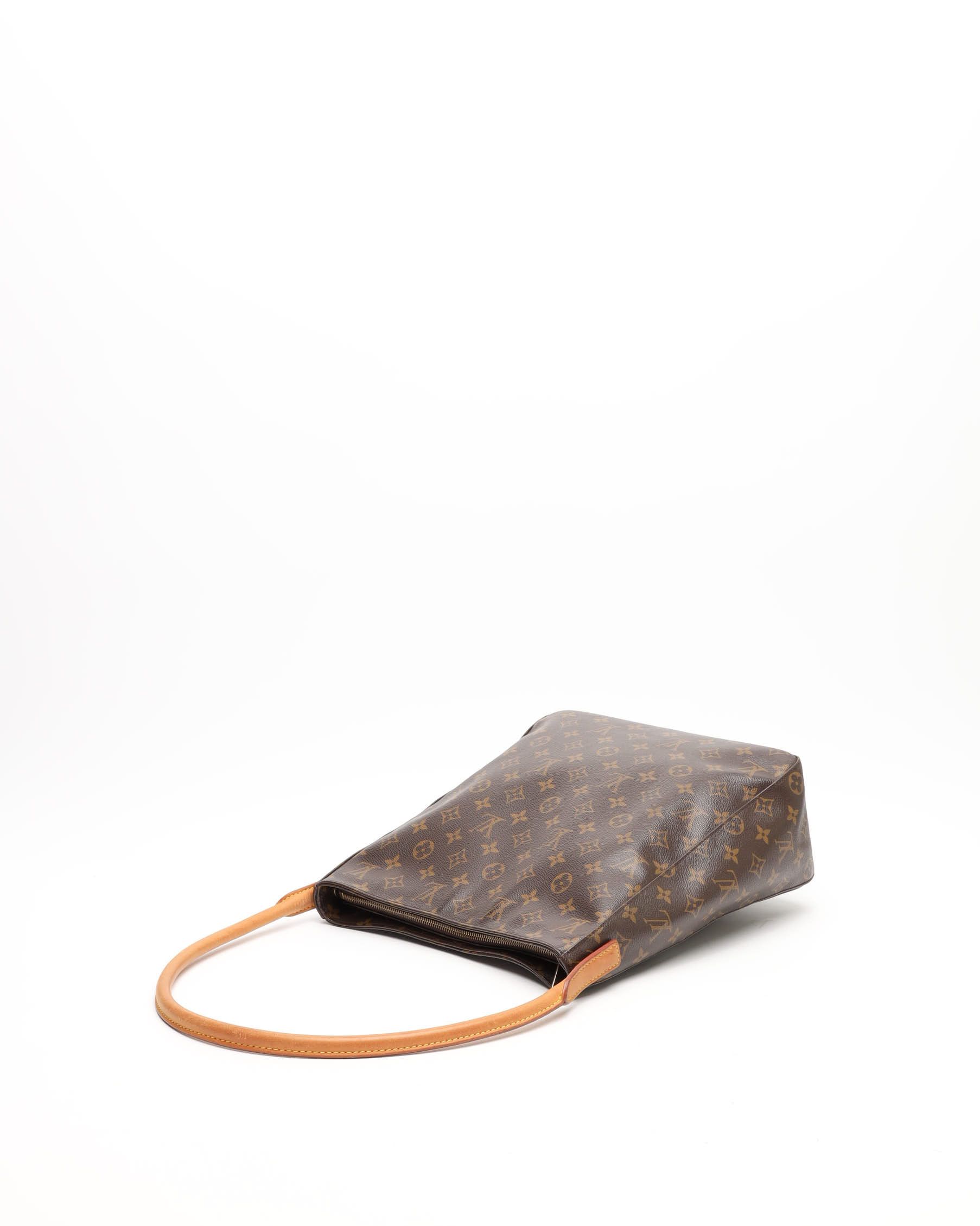 Pre-owned Louis Vuitton Monogram Looping Gm Shoulder Bag In Brown
