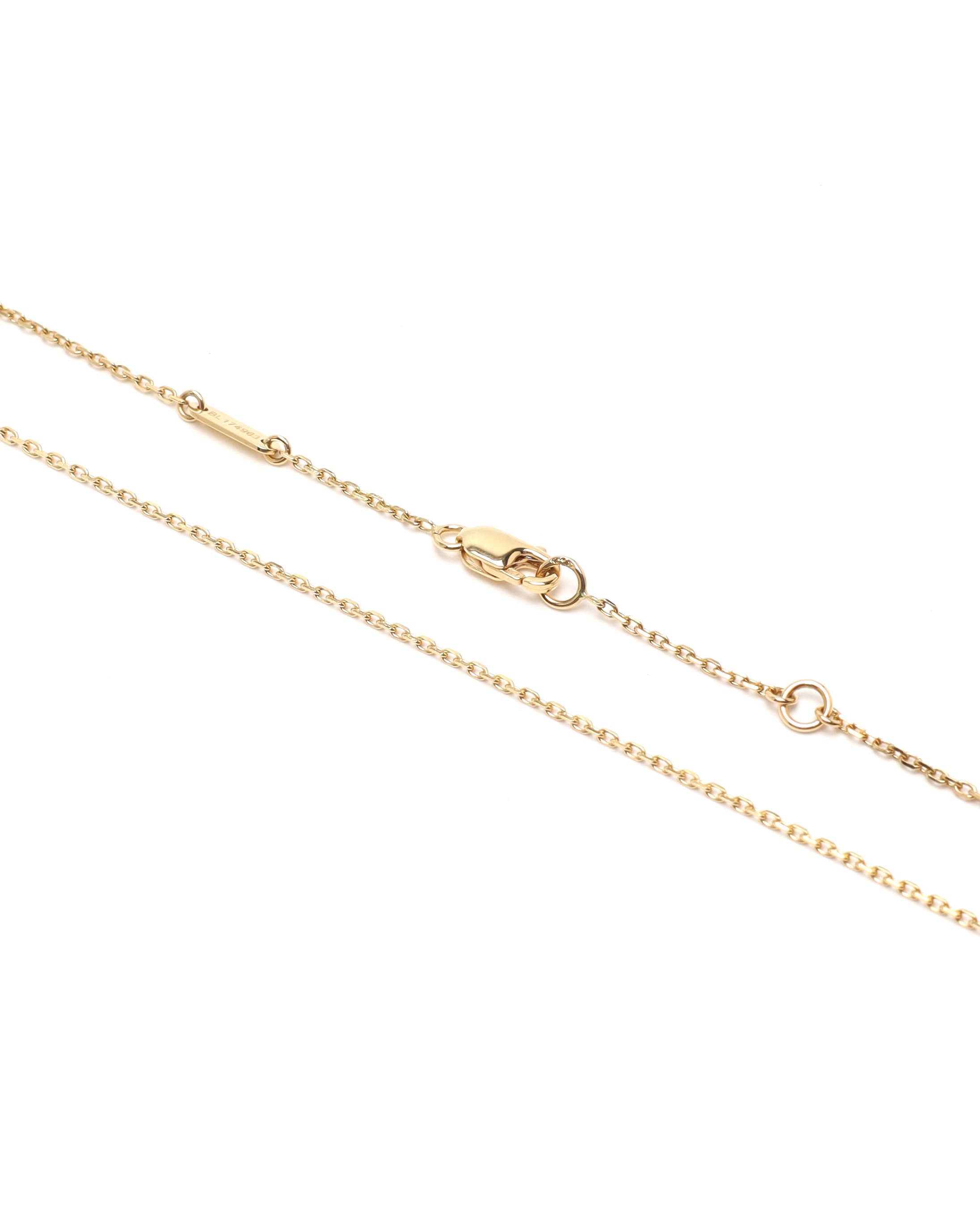 Van Cleef & Arpels Sweet Butterflies Mother-of-pearl Necklace In Gold