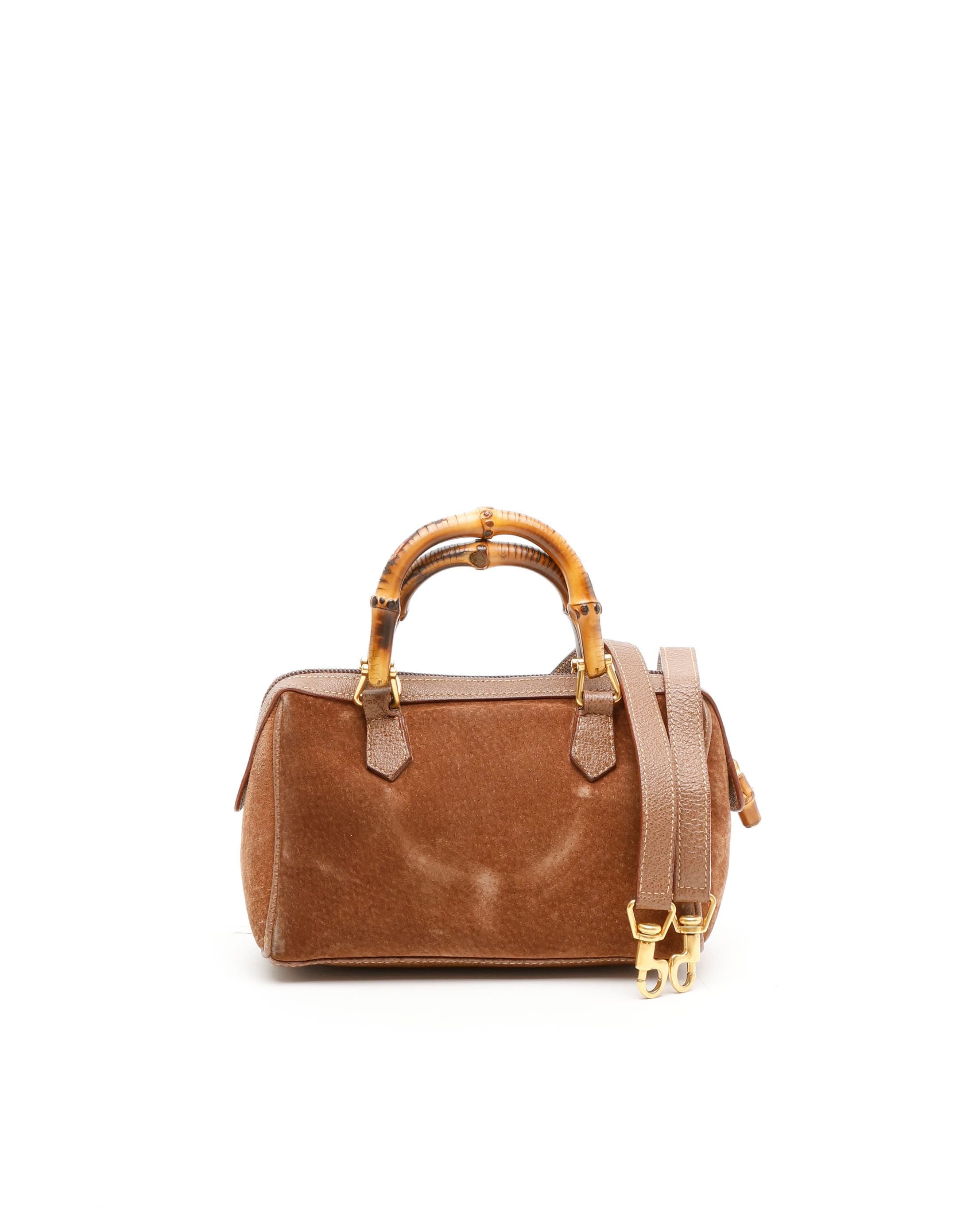 Gucci Suede Bamboo Bag