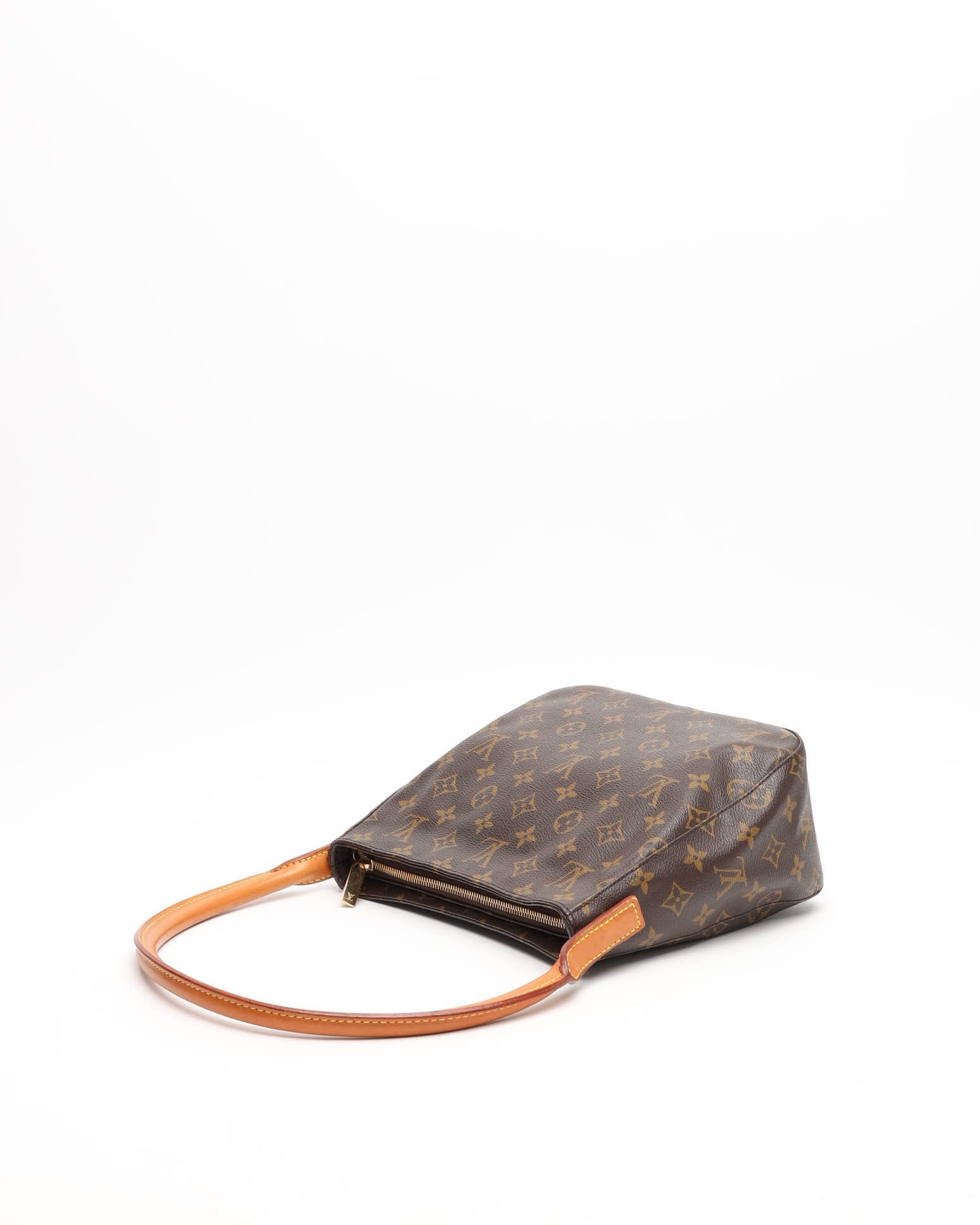 Pre-owned Louis Vuitton Monogram Looping Mm Bag In Brown