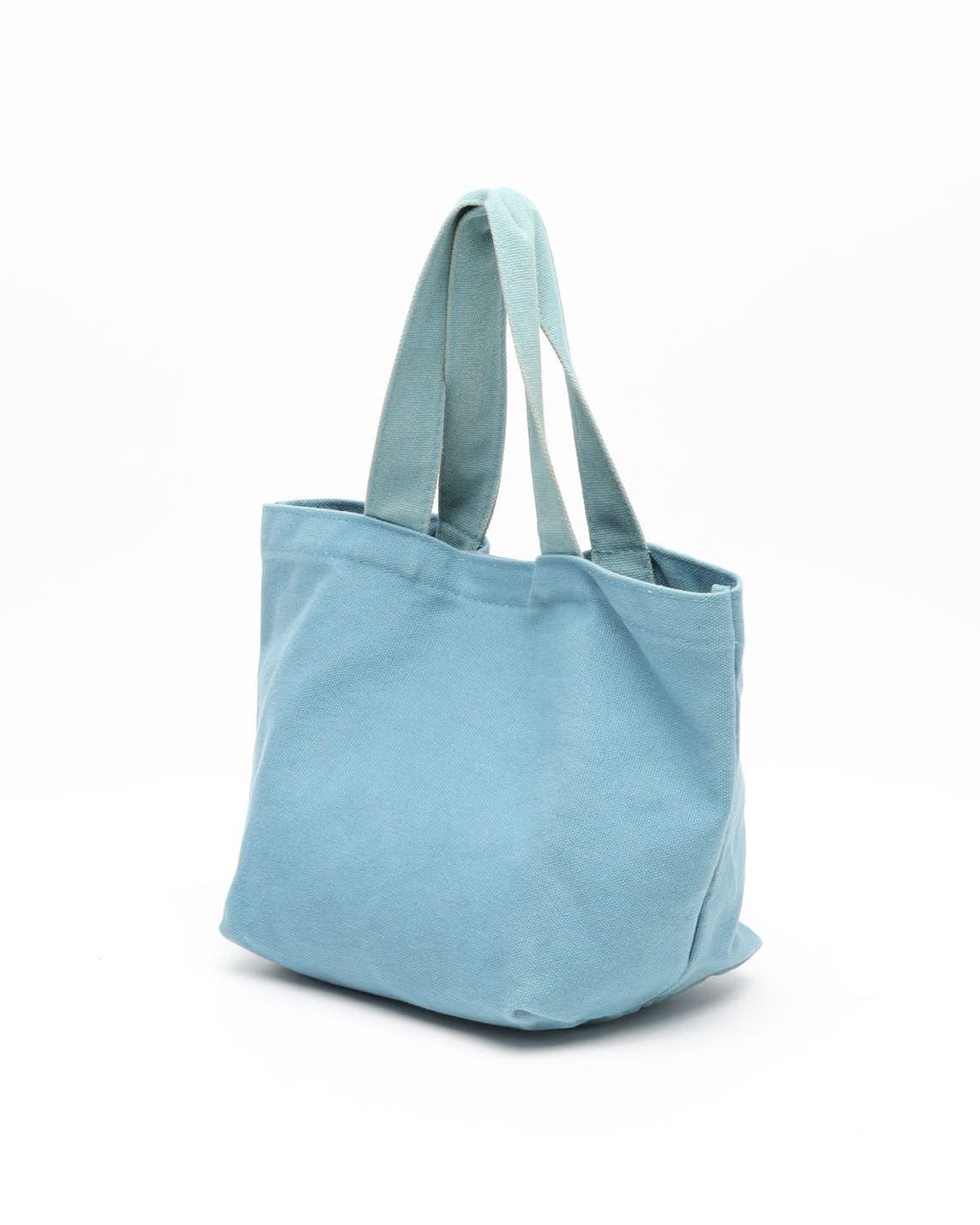 Prada Small Logo Tote Bag In Blue
