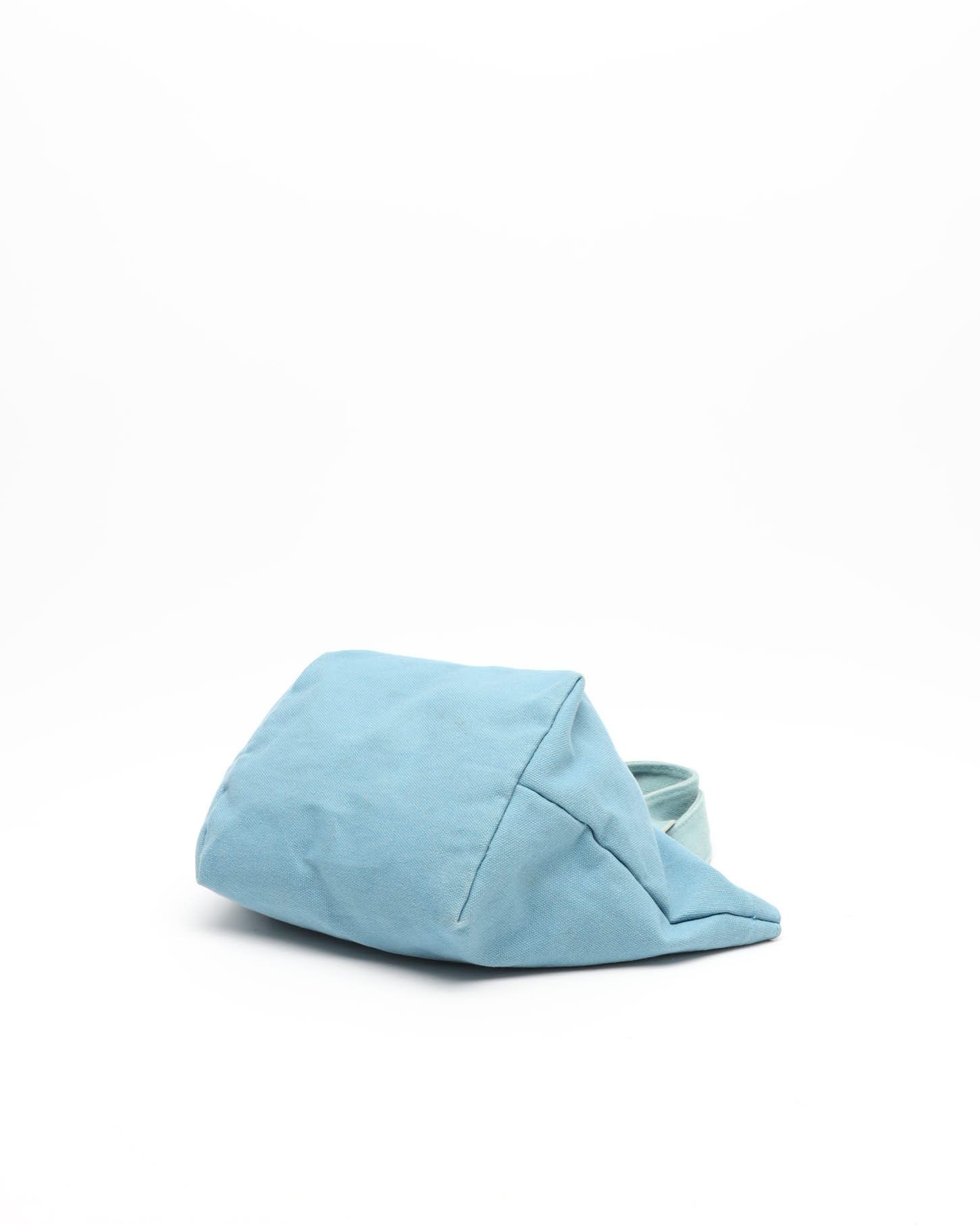 Prada Small Logo Tote Bag In Blue
