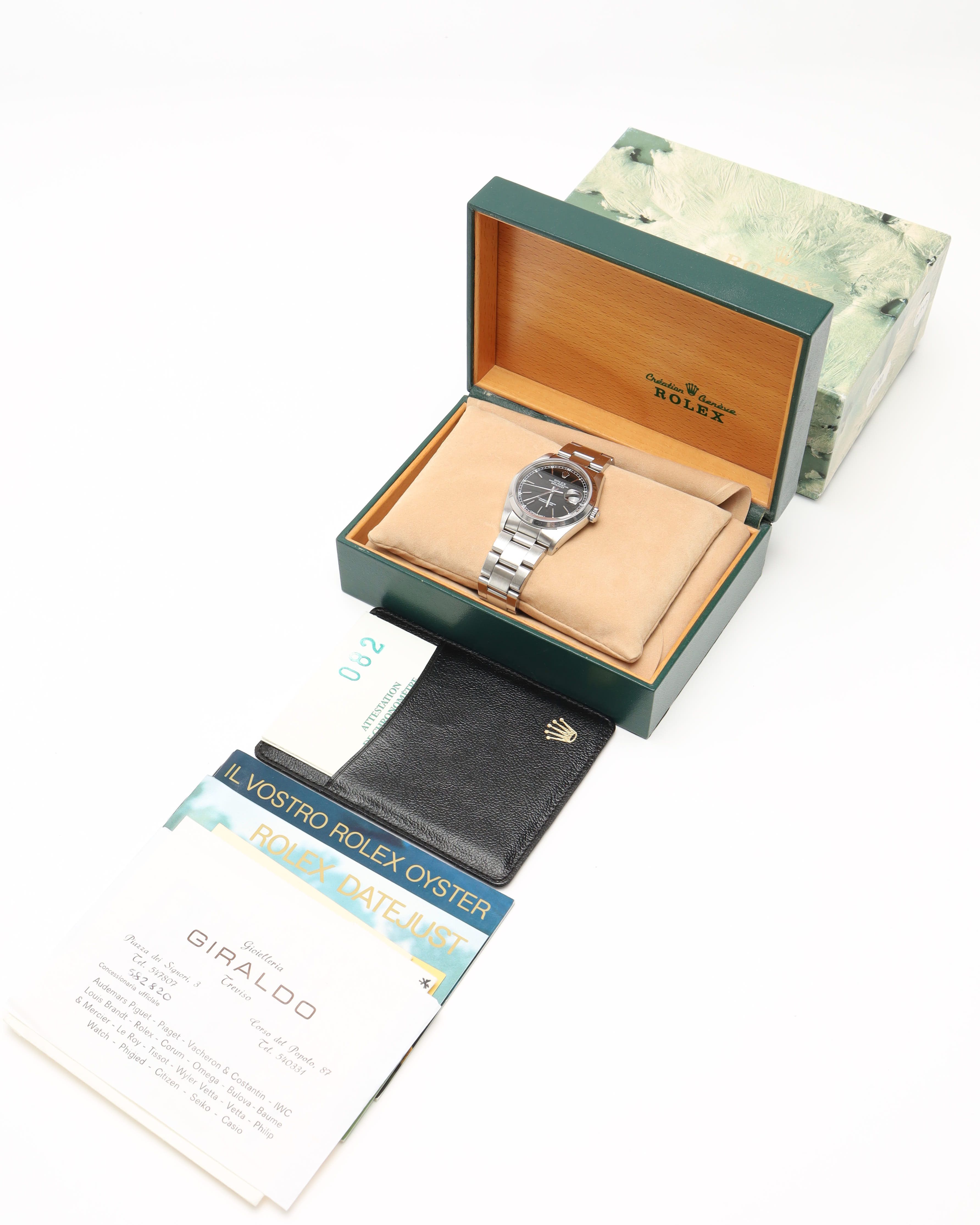 Rolex Datejust 36mm Ref 16200 Full Set 1989 Watch In Multi