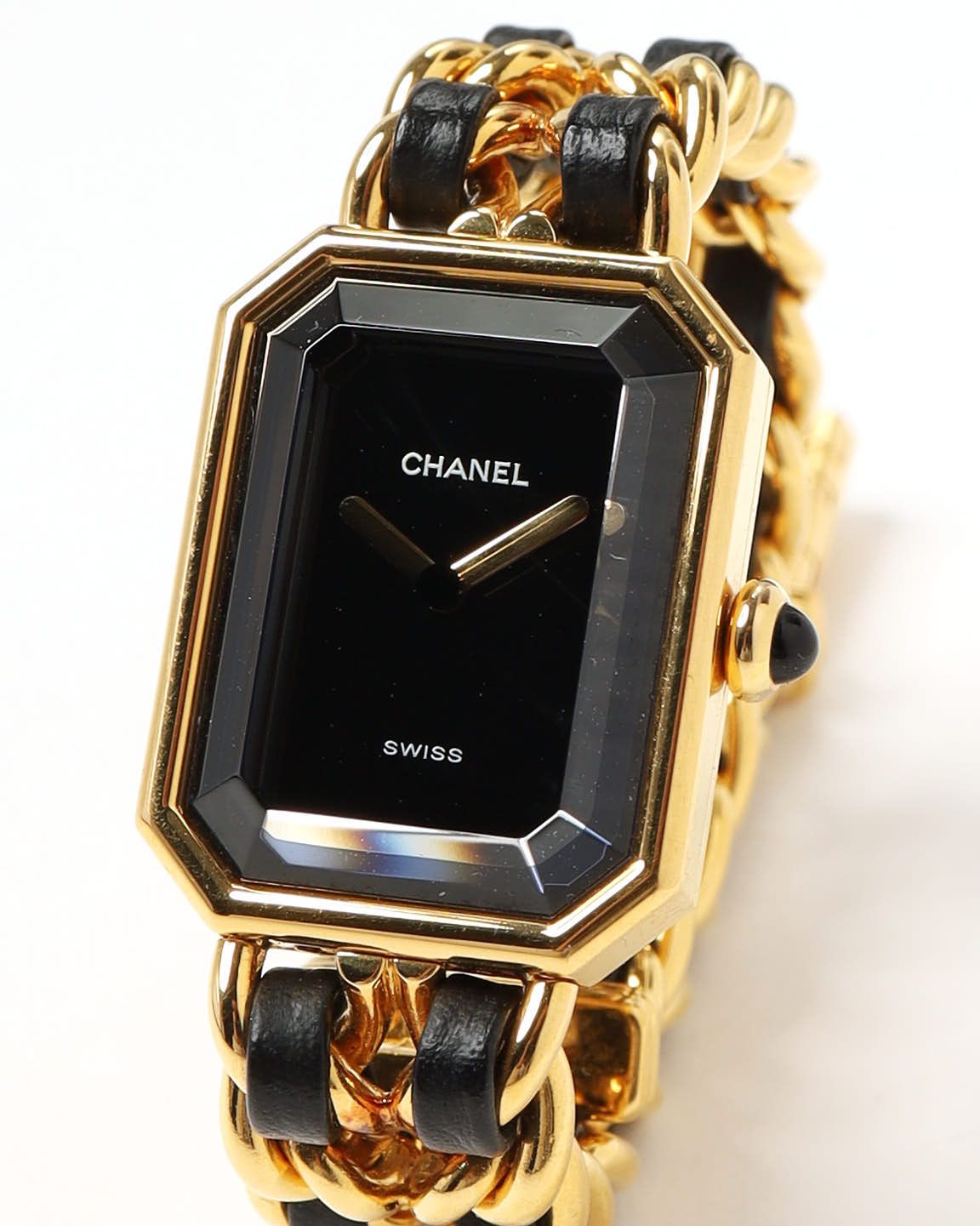 Pre-owned Chanel Premiere L 20mm Watch In Black