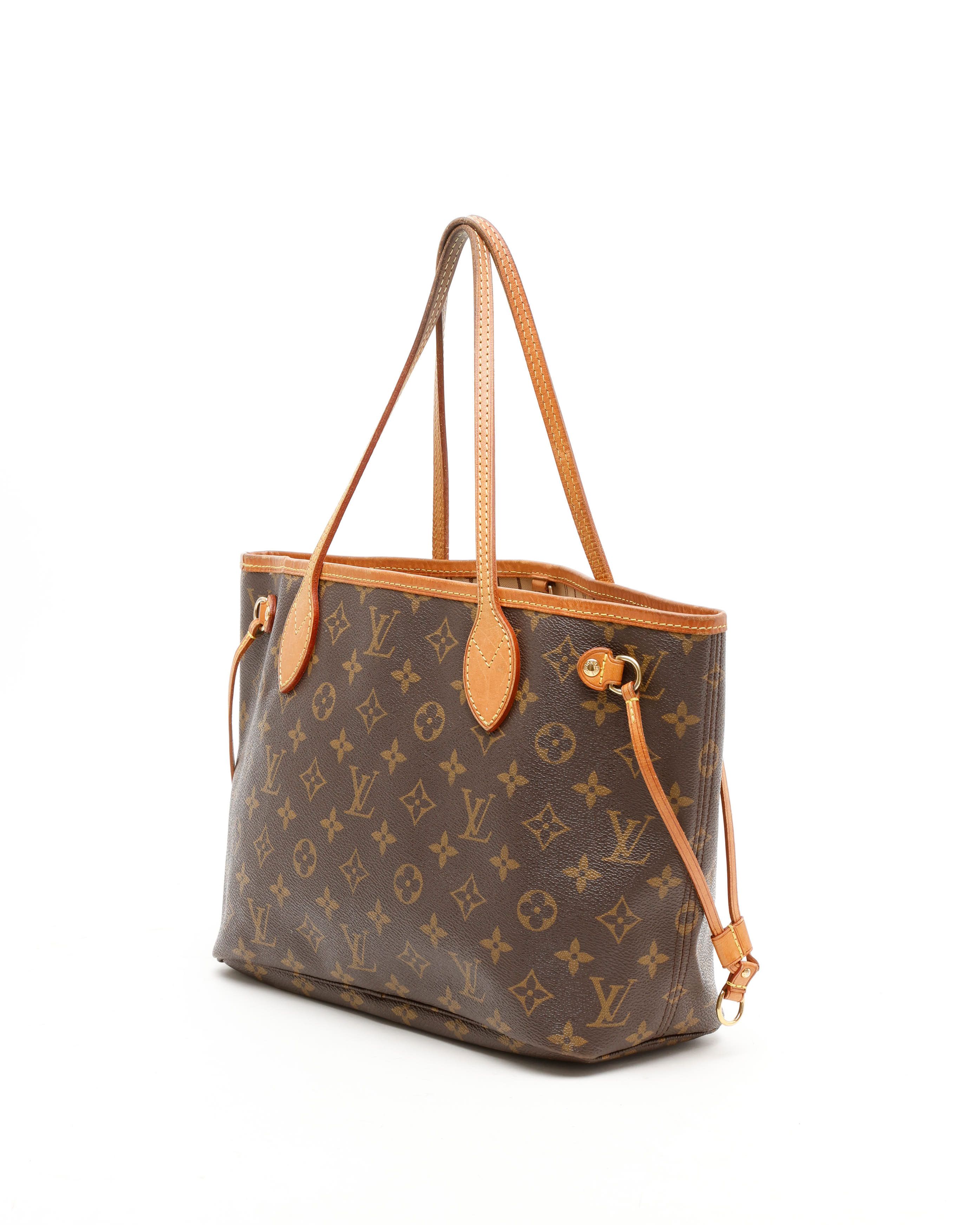 Pre-owned Louis Vuitton Monogram Neverfull Pm Bag In Brown