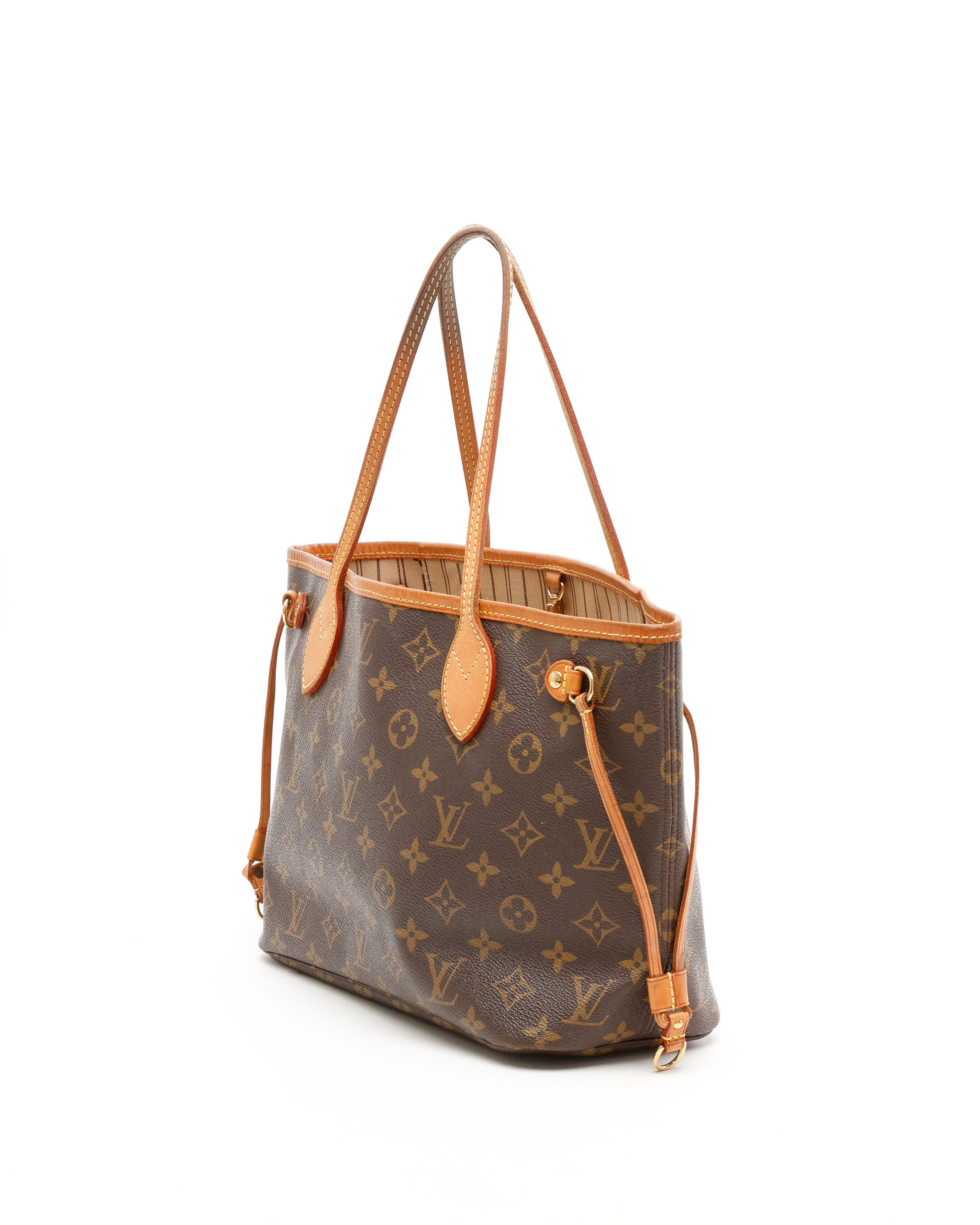 Pre-owned Louis Vuitton Monogram Neverfull Pm Bag In Brown