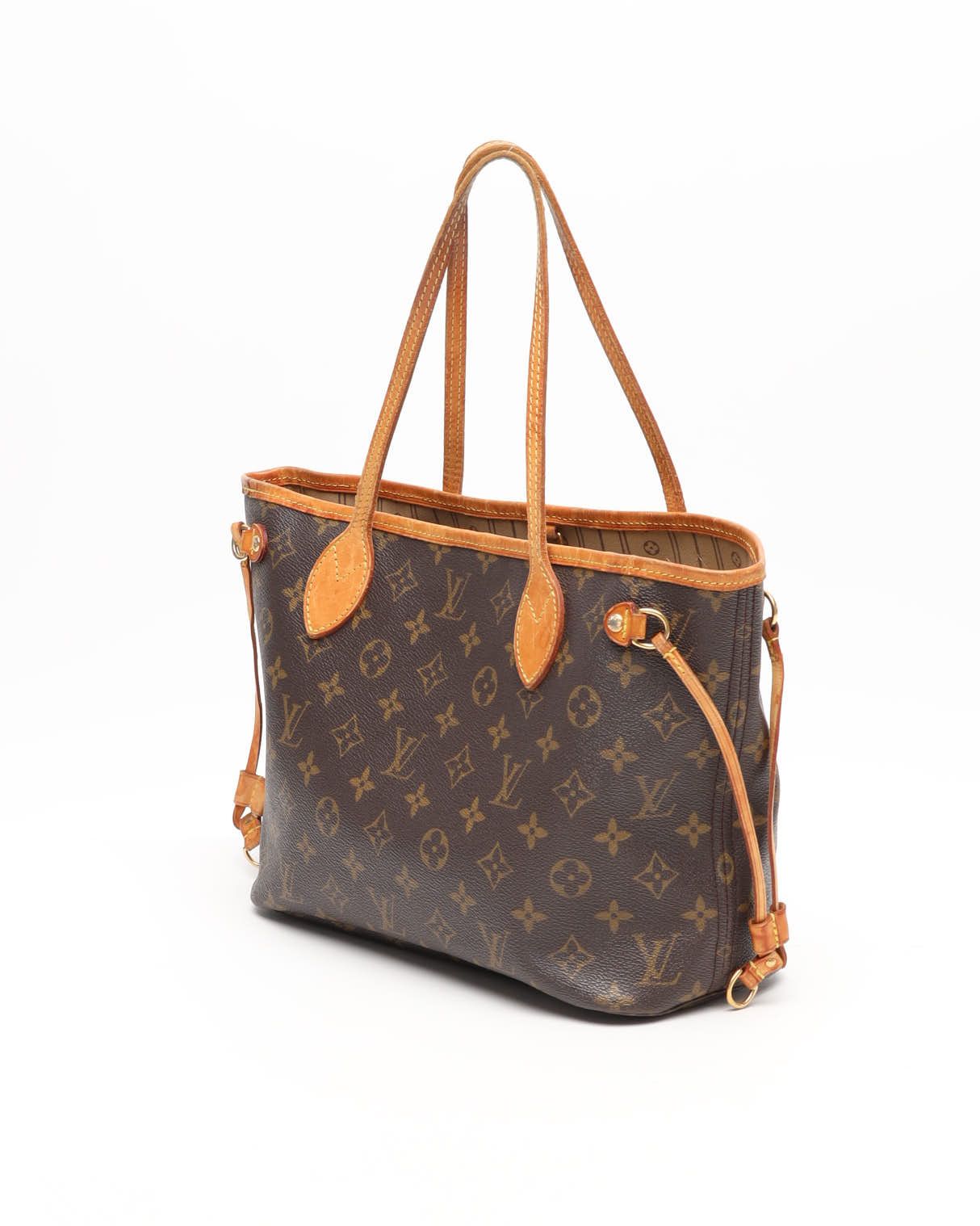 Pre-owned Louis Vuitton Monogram Neverfull Pm Bag In Brown