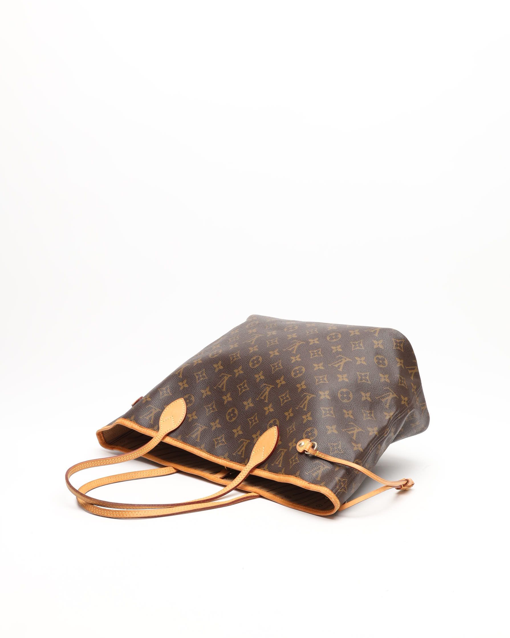 Pre-owned Louis Vuitton Monogram Neverfull Mm Tote Bag In Brown