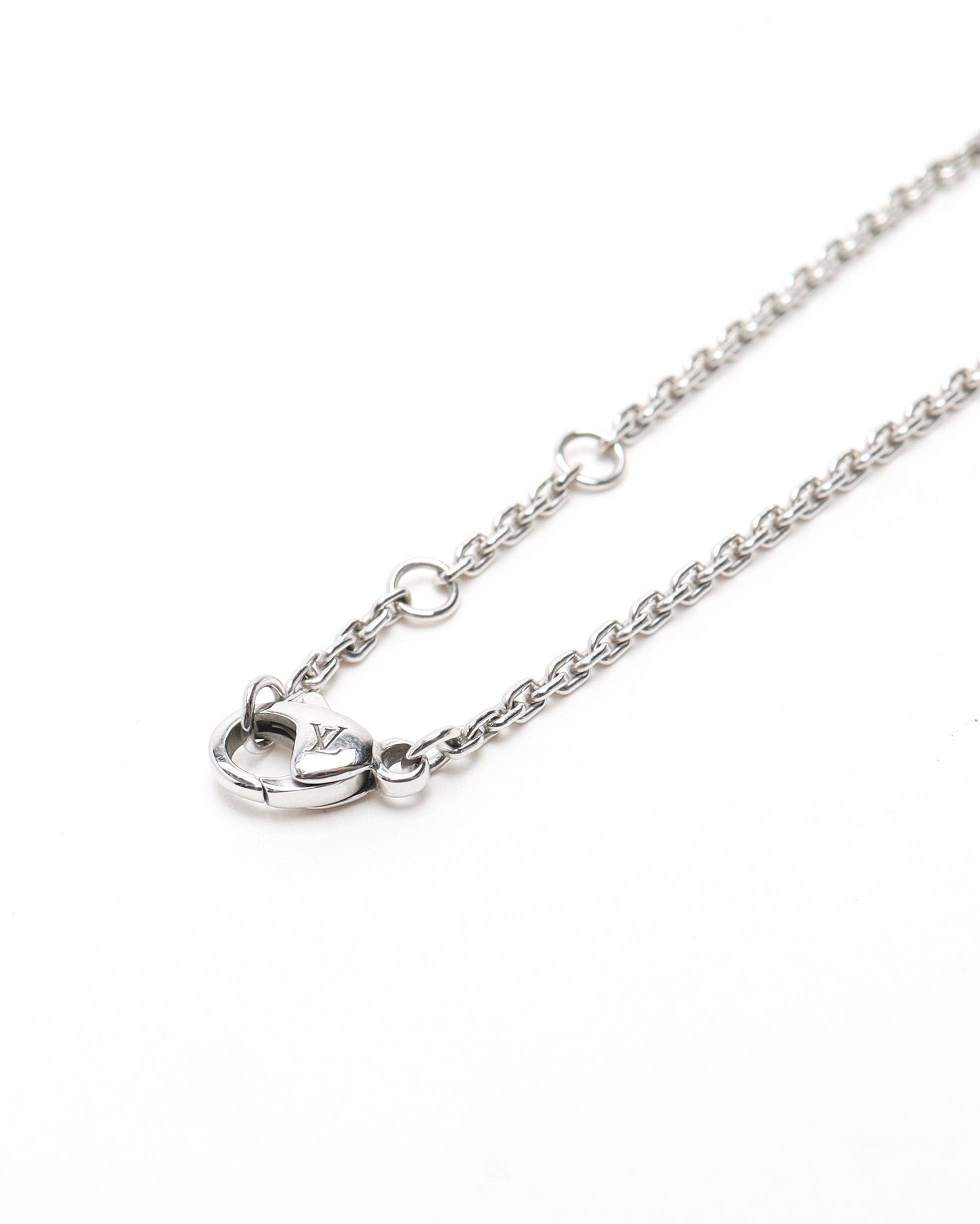 Pre-owned Louis Vuitton Idylle Blossom Lv Diamond Bracelet In Silver